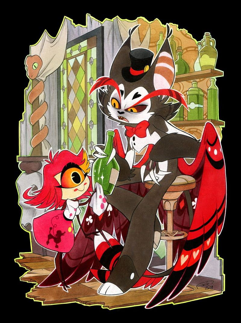 800x1070 Husk and Niffty, hazbin hotel, vivziepop, HD phone wallpaper