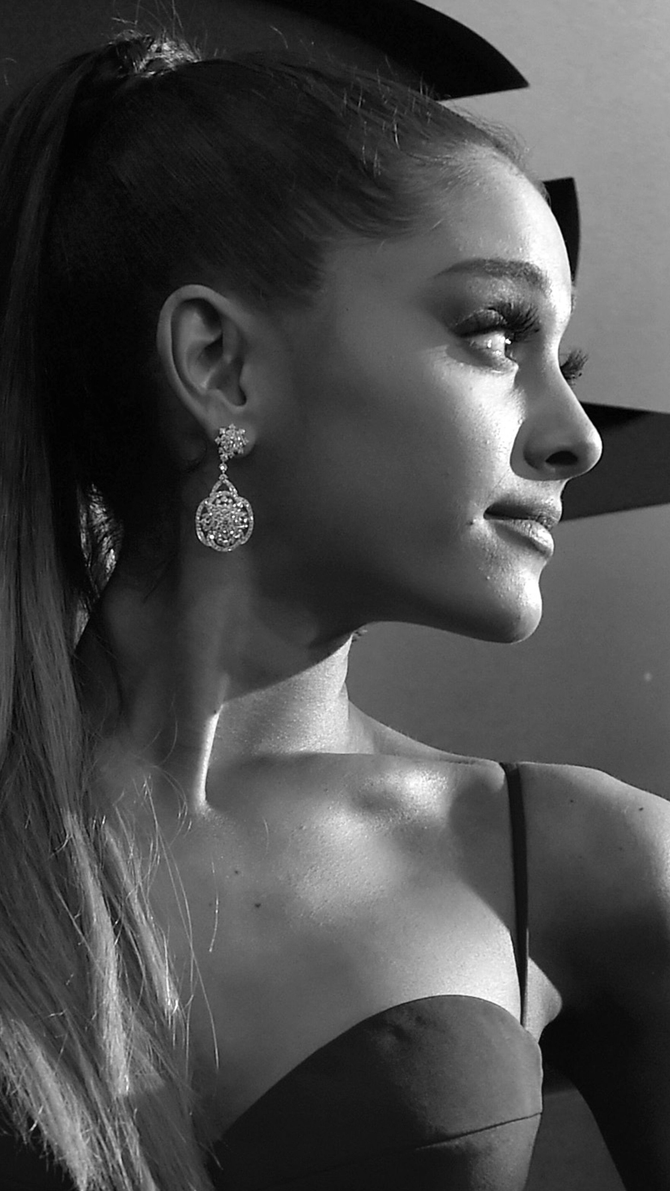 2160x3840 Ariana Grande, Vogue, Monochrome, Photohoot HD HD Phone Wallpaper