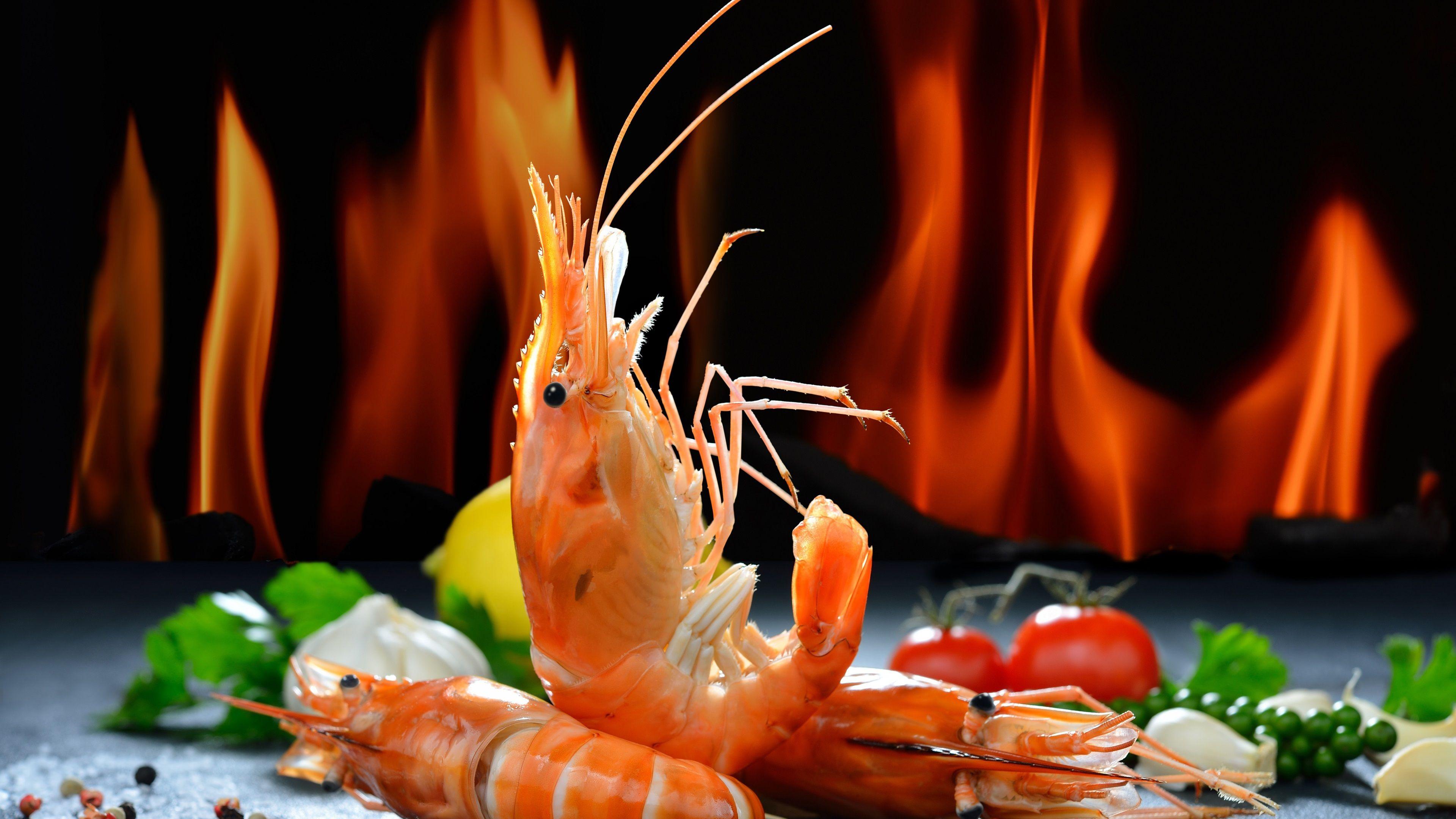 3840x2160 Wallpaper Seafood, shrimp, food 3840x2160 UHD 4K Picture, Image