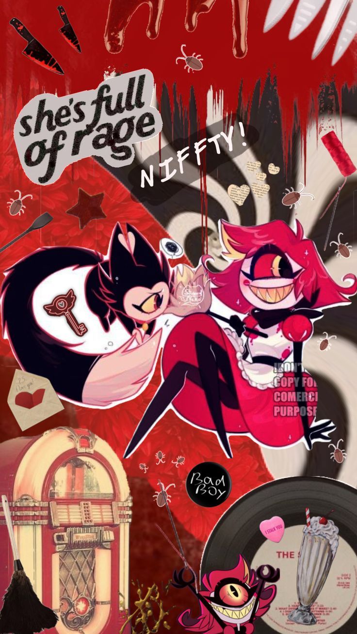 736x1308 niffty #hazbinhotel #nifty #hazbinhotelniffty #bugs #stab. Hotel art, Boss wallpaper, Dark phone wallpaper