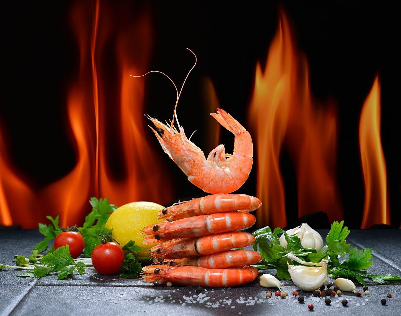 1298x1024 Desktop Wallpaper Shrimp Food