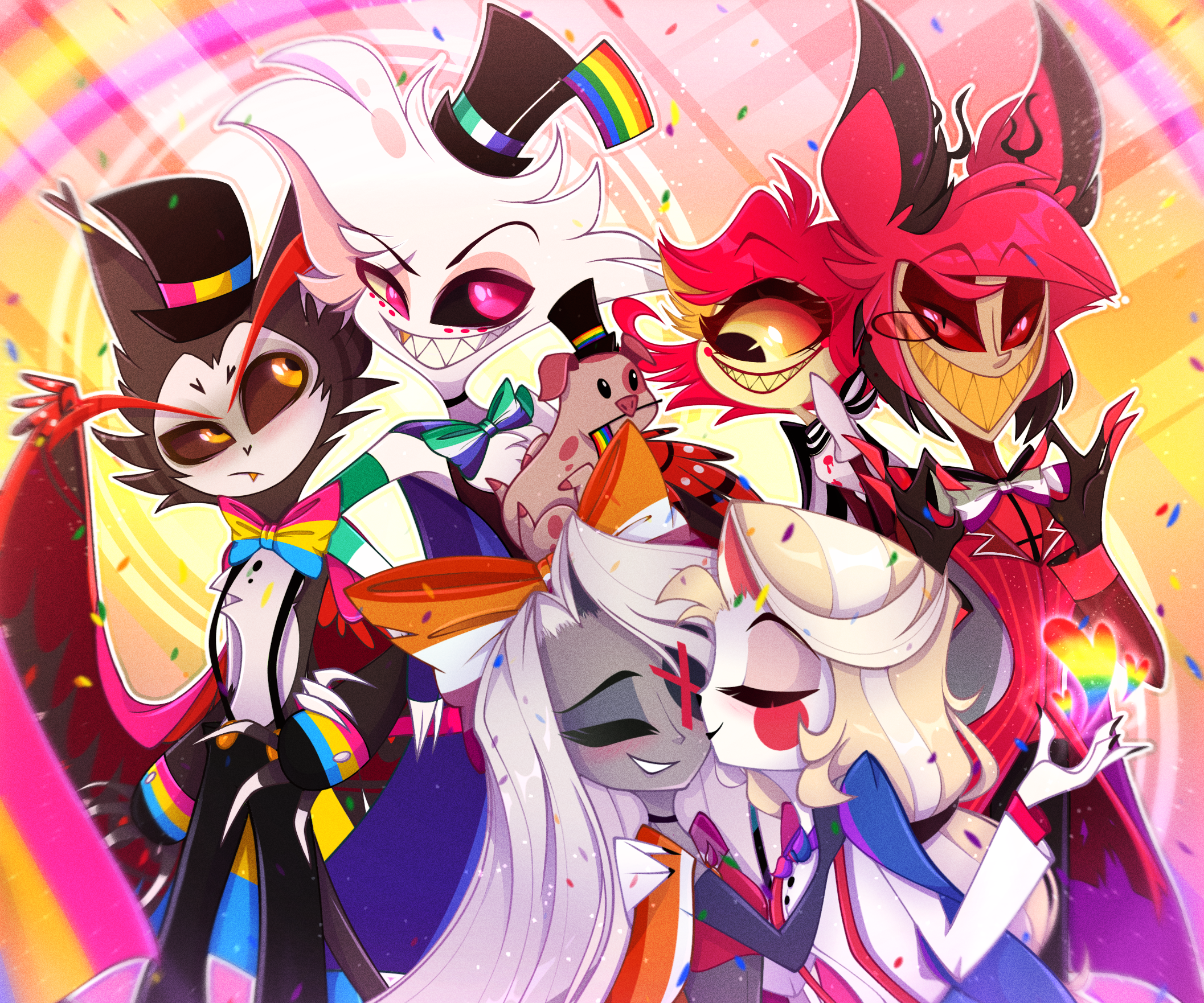 2114x1762 Hazbin Hotel Characters HD Wallpaper