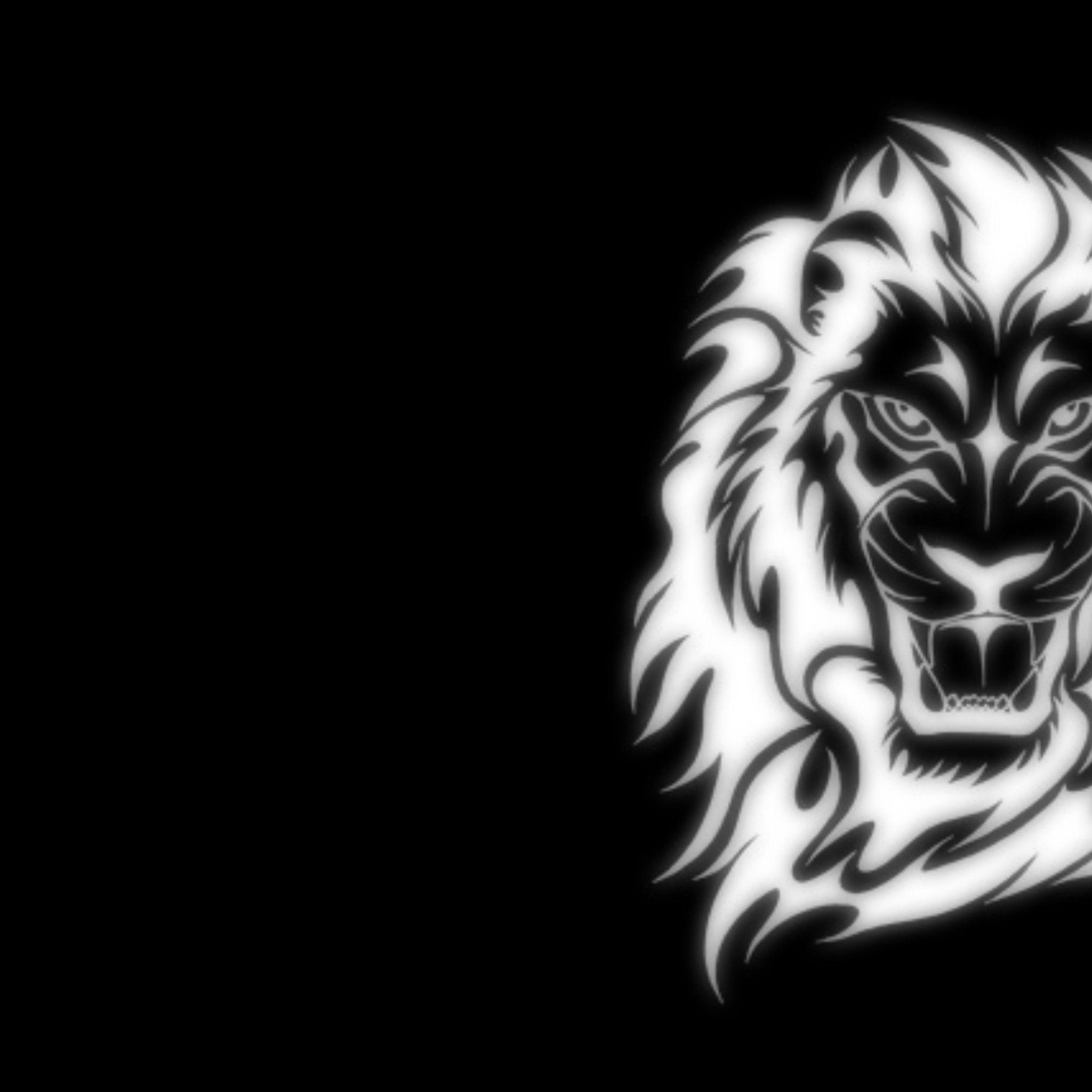 2048x2048 Lion Image HD Art Wallpaper & Background Download