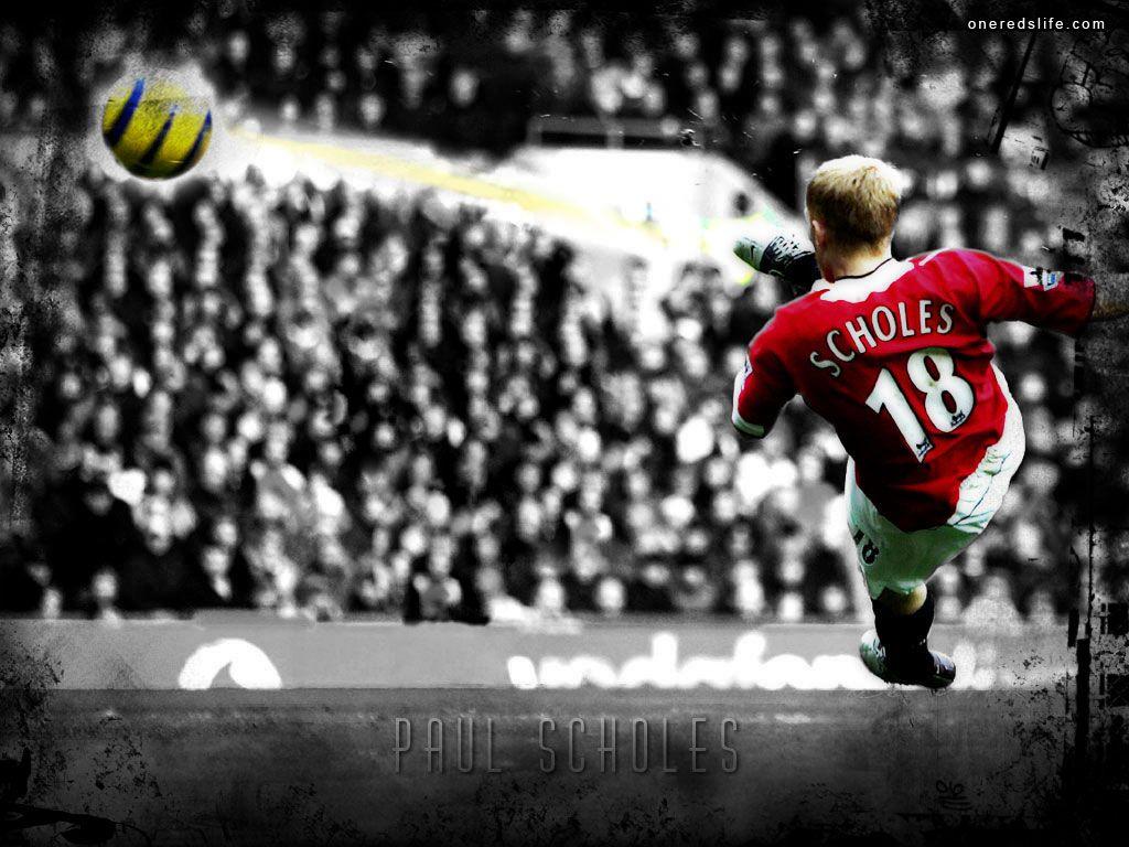 1024x768 Paul Scholes (10). Manchester United Wallpaper