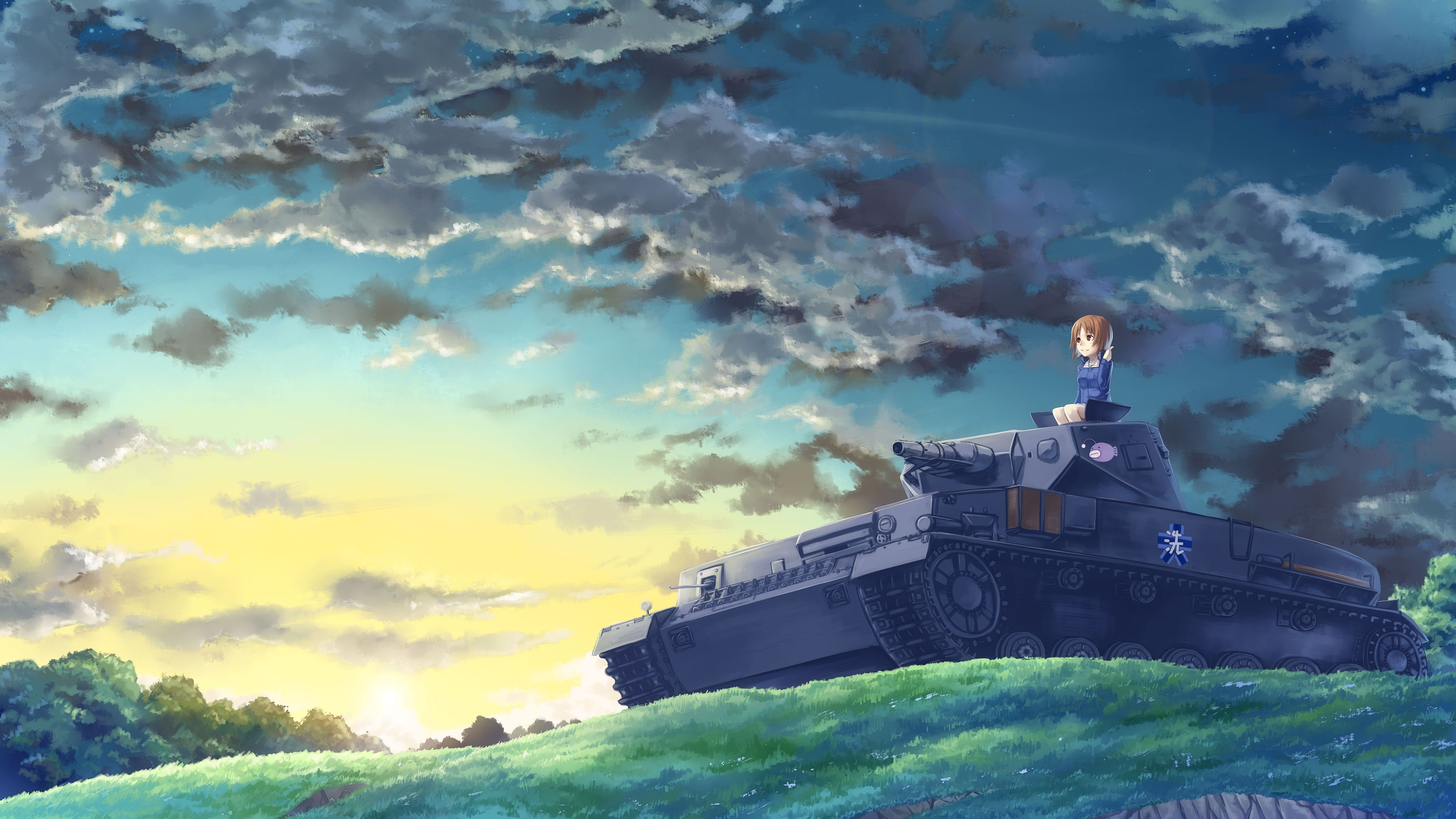 4800x2700 girls und panzer, nishizumi miho, tank Wallpaper, HD Anime 4K Wallpaper, Image and Background