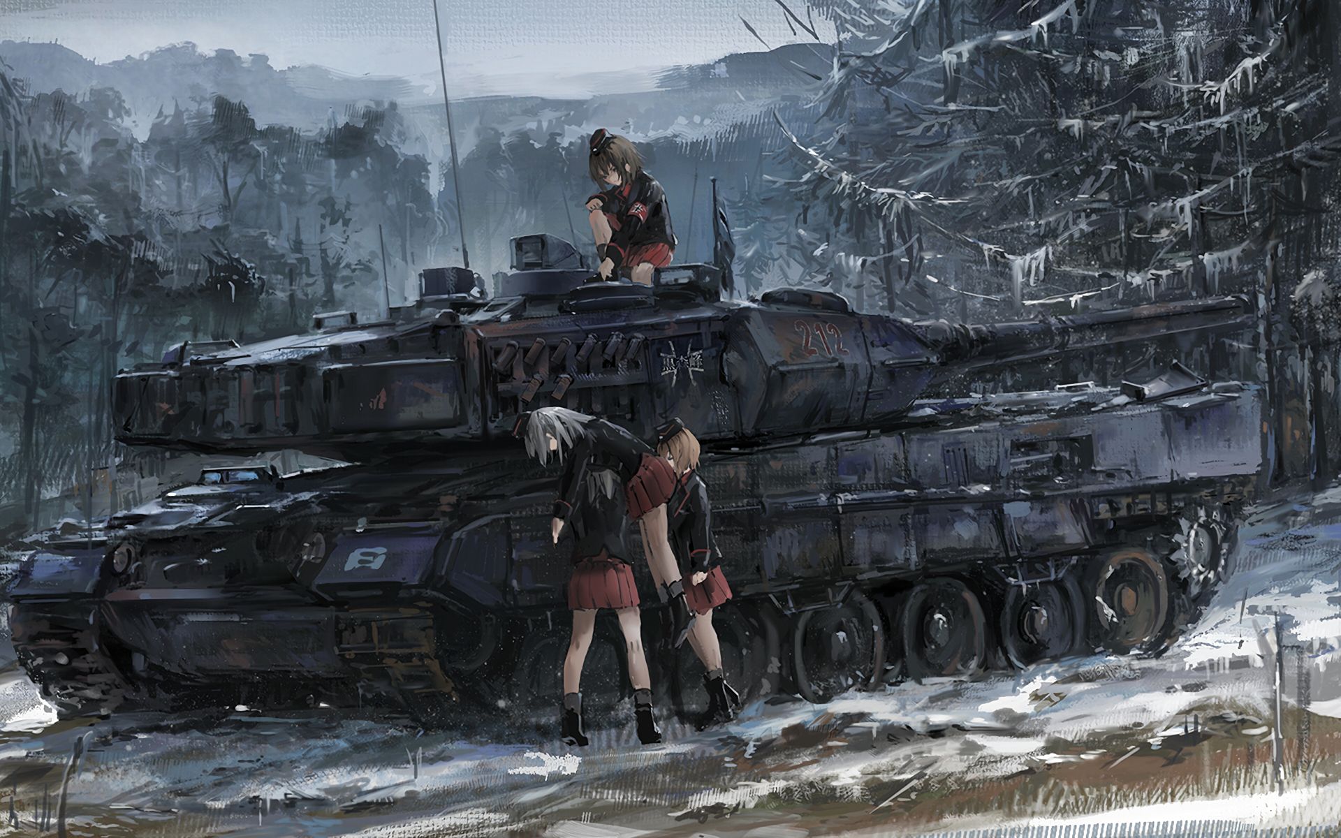 1920x1200 Desktop wallpaper: Girls Und Panzer, Anime 4K free download for PC. 809871