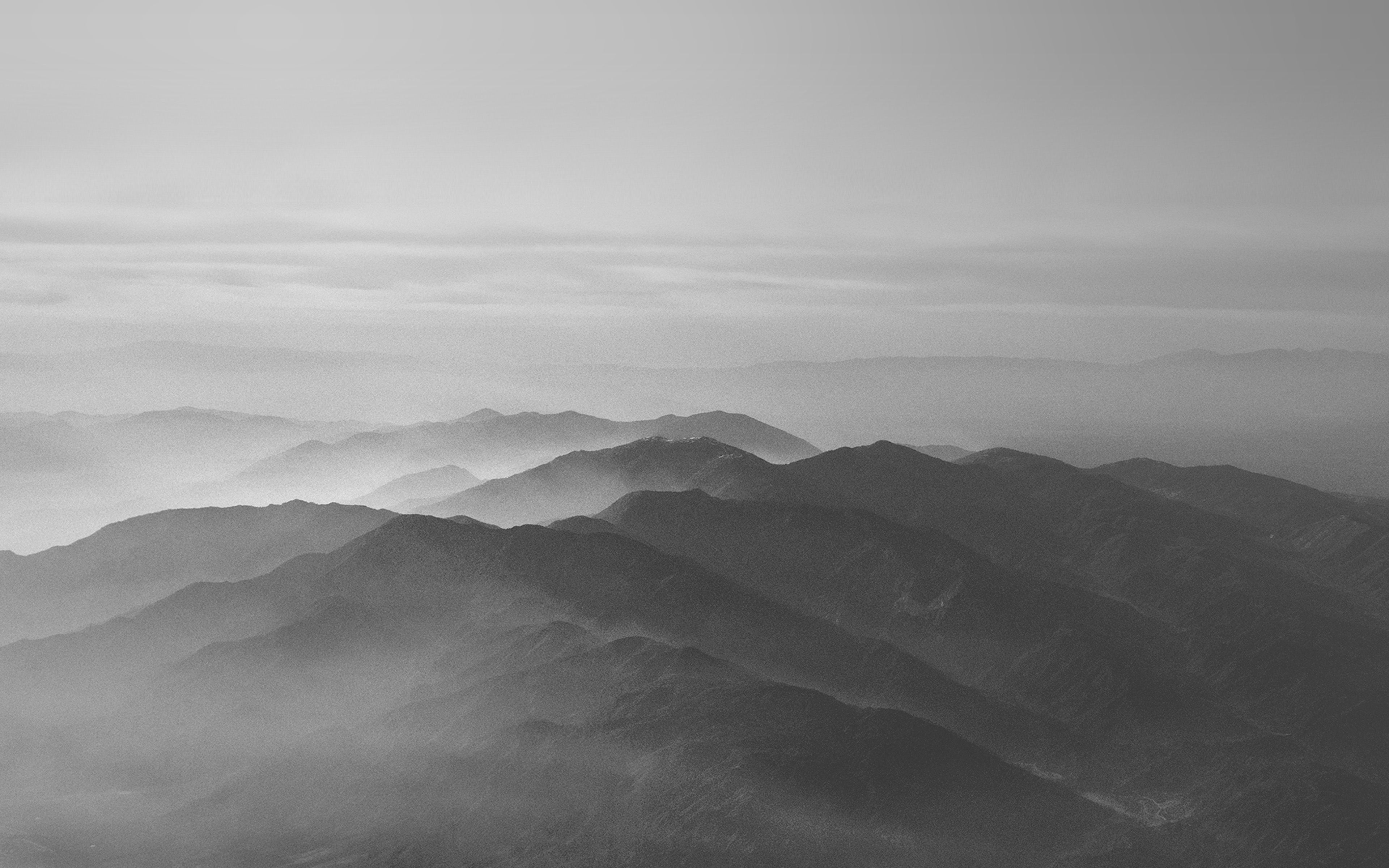 3840x2400 I Love Papers. mountain fog nature dark bw gray sky view