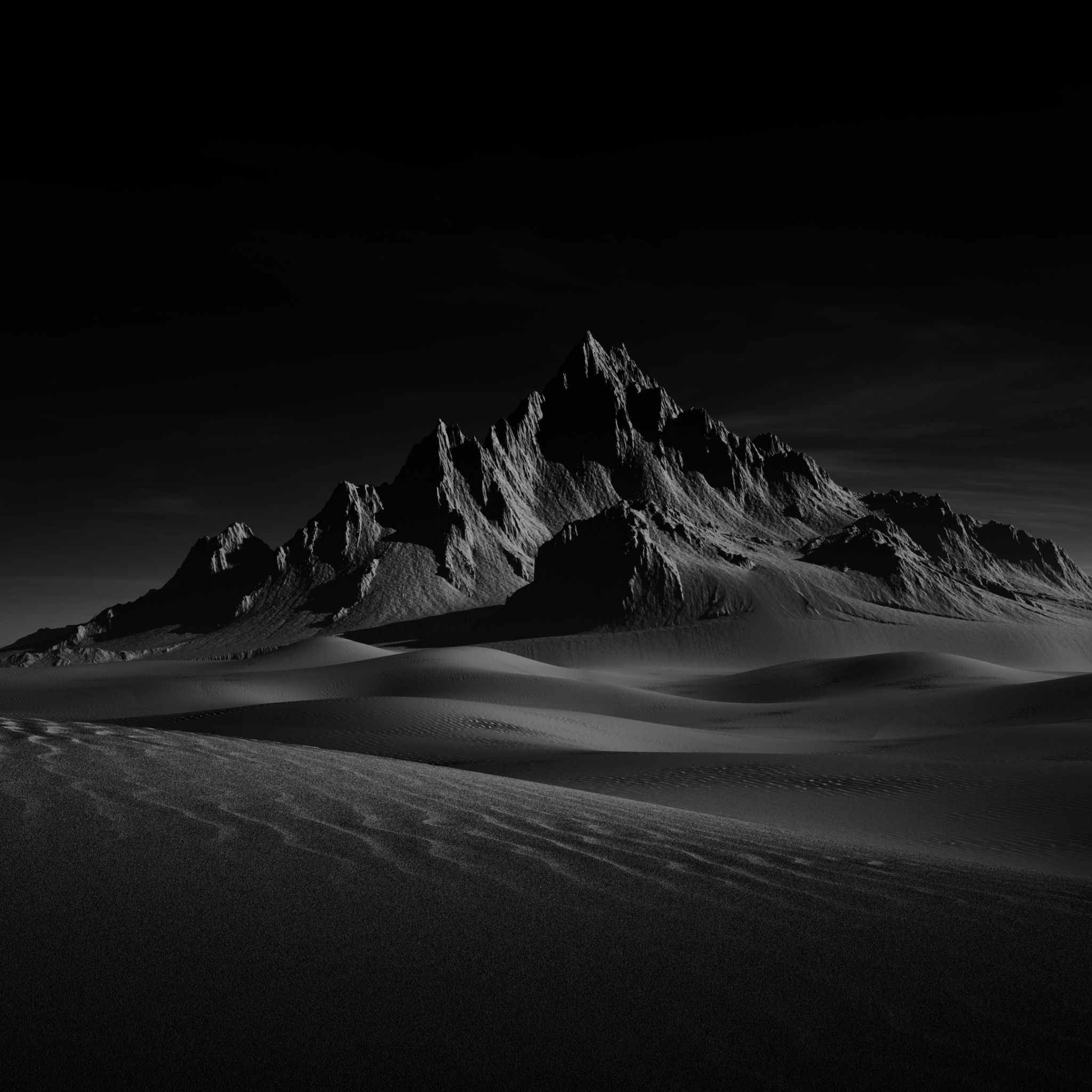 2048x2048 Desert Wallpaper 4K, Doom, Sand Dunes, Dark background