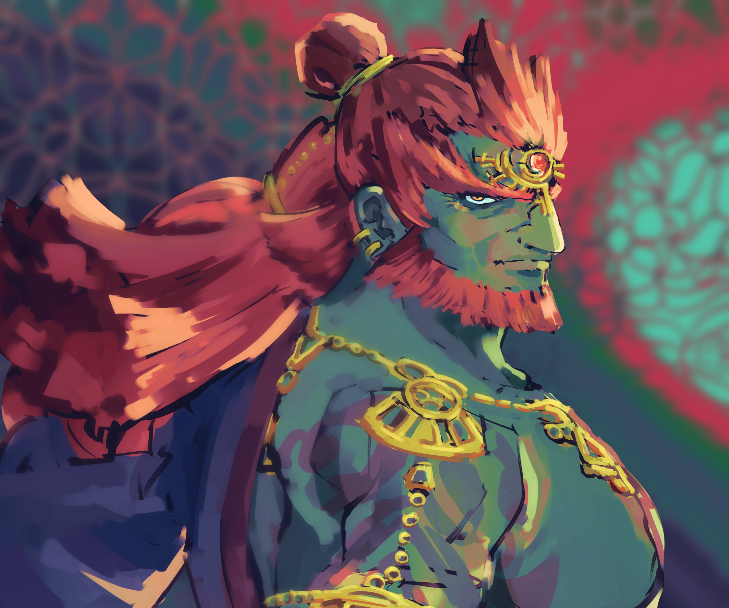 2541x2118 Download Ganondorf (The Legend Of Zelda) Video Game The Legend Of Zelda: Tears Of The Kingdom HD Wallpaper by Kayukawa Tanuki / 粥川たぬき