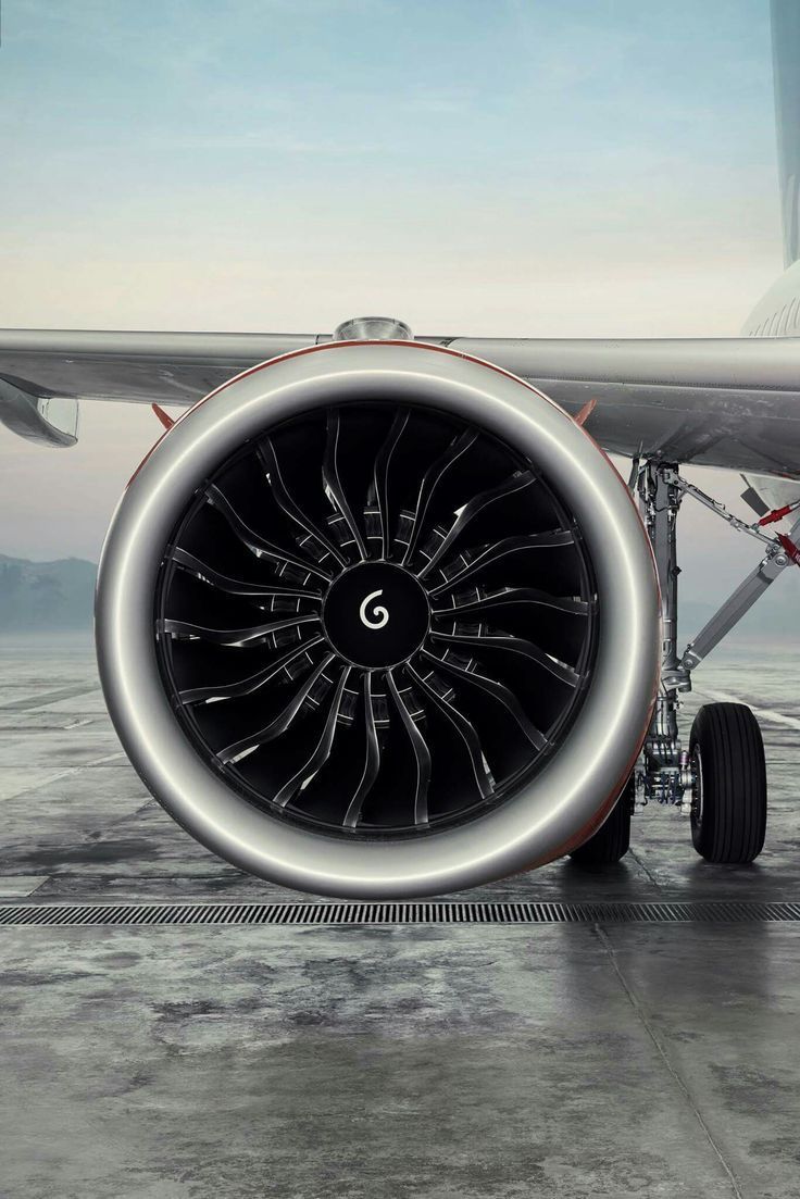 736x1103 Jet Engine on Tarmac