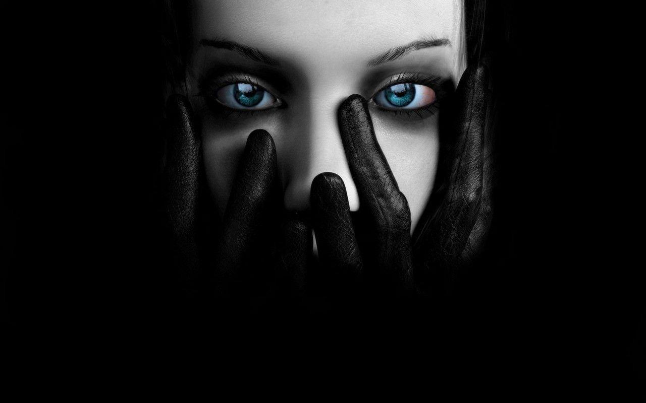 1280x800 Scared Dark Photo. Black HD Wallpaper, Eyes Wallpaper