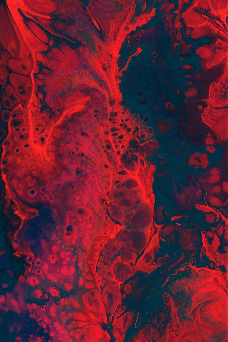 800x1200 Download wallpaper 800x1200 paint, spots, liquid, macro, red