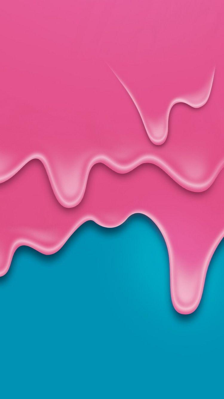 750x1334 Pink Liquid Dripping Free Download Wallpaper for Phone