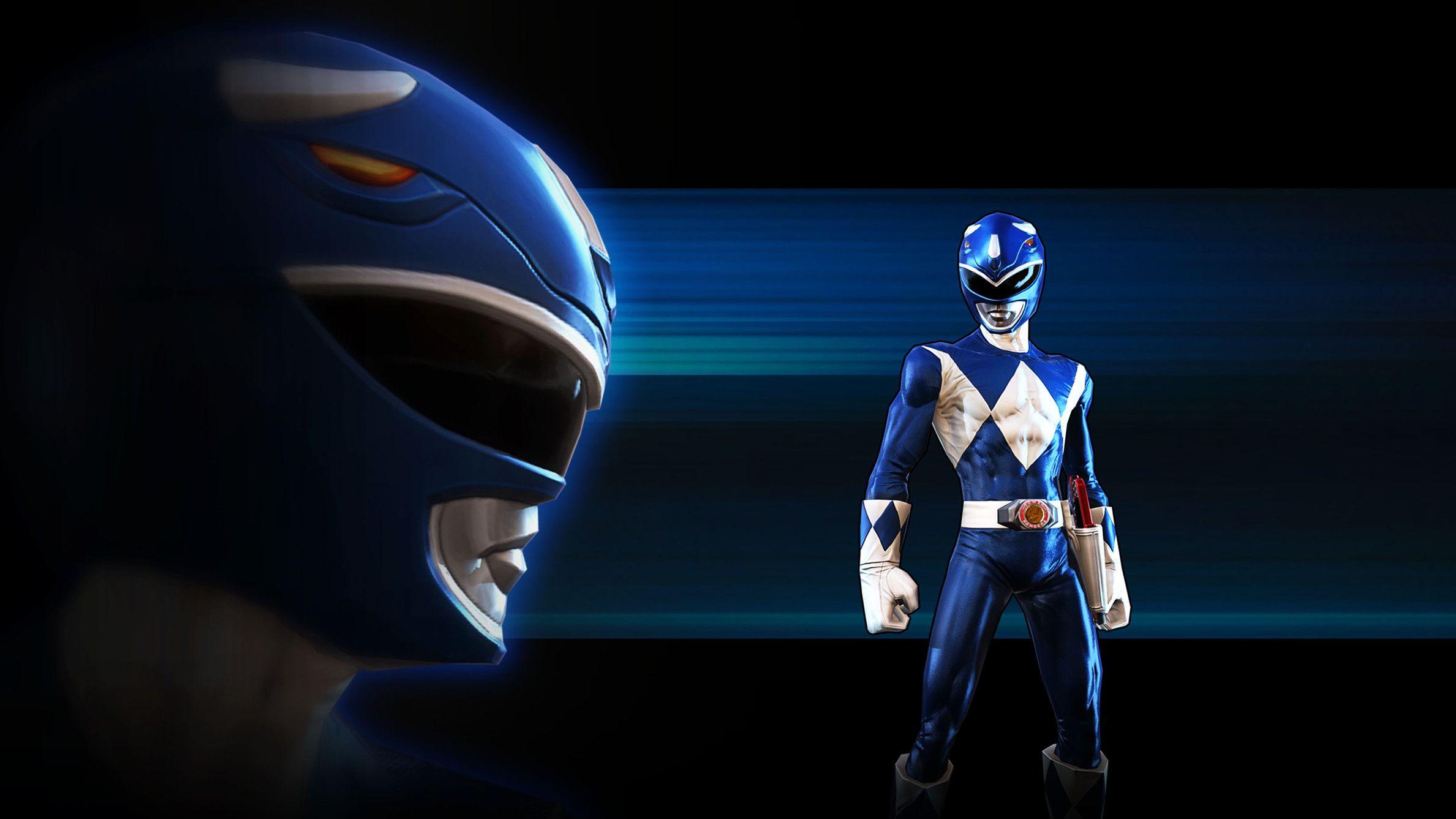 2377x1337 Blue Power Ranger Wallpaper