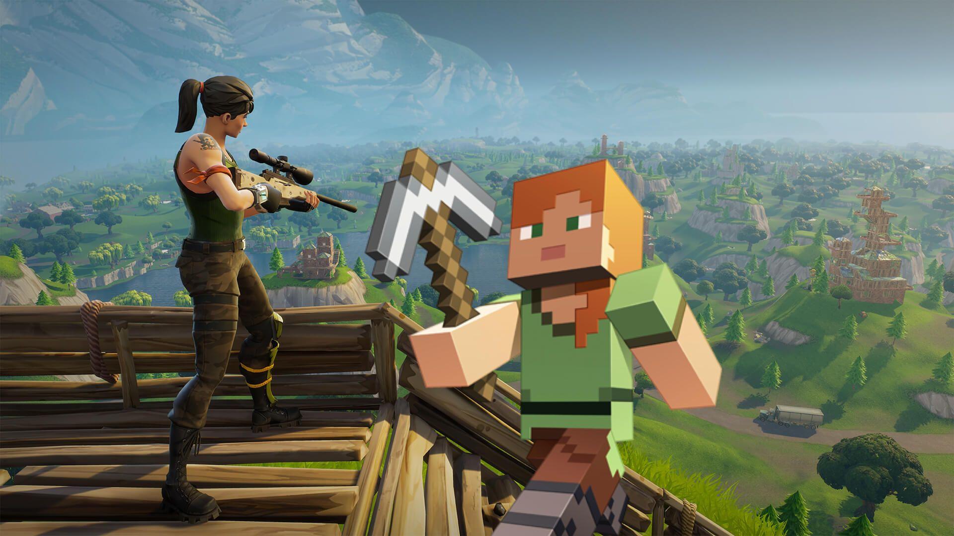 Minecraft vs Fortnite Wallpapers - Top Free Minecraft vs Fortnite ...