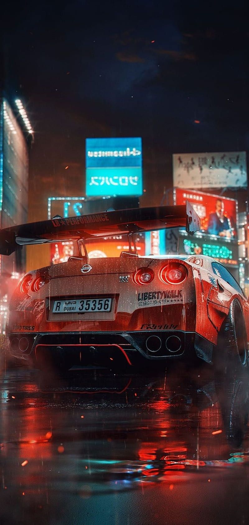 800x1689 Car, race car, night, HD phone wallpaper