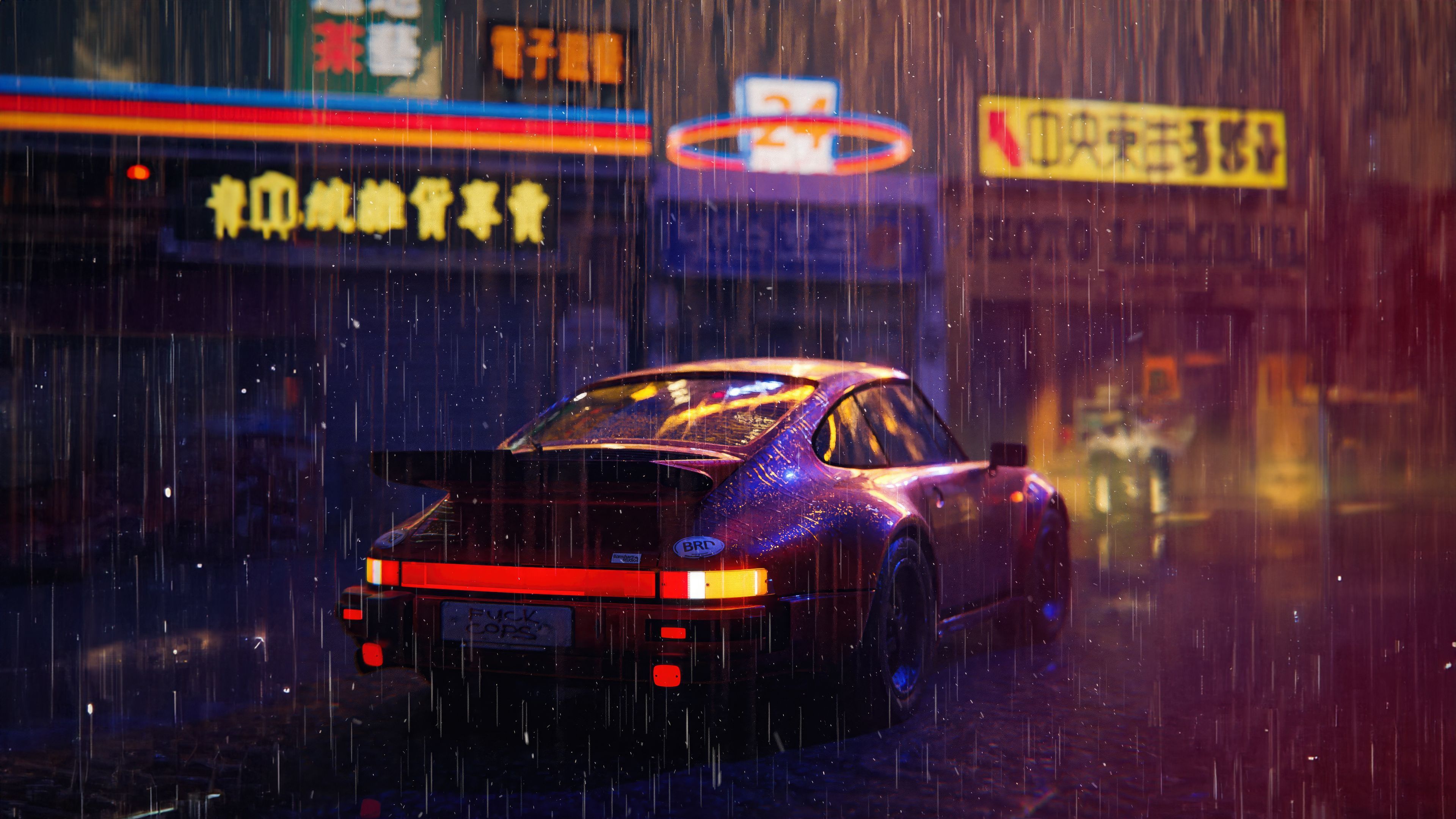 3840x2160 Rainy Night Porsche 4k Wallpaper, HD Cars Wallpaper, 4k Wallpaper, Image , Background, Photos and Picture