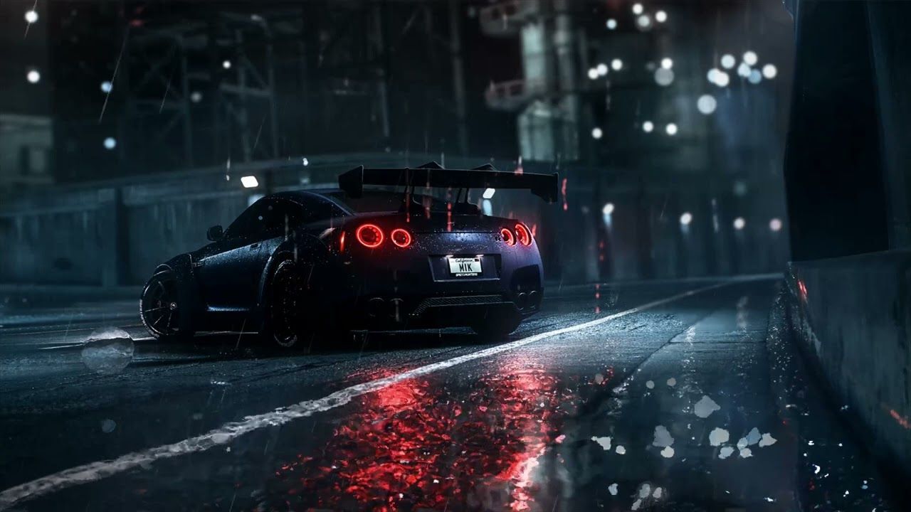 1280x720 NISSAN GTR IN THE RAINK LIVE WALLPAPER