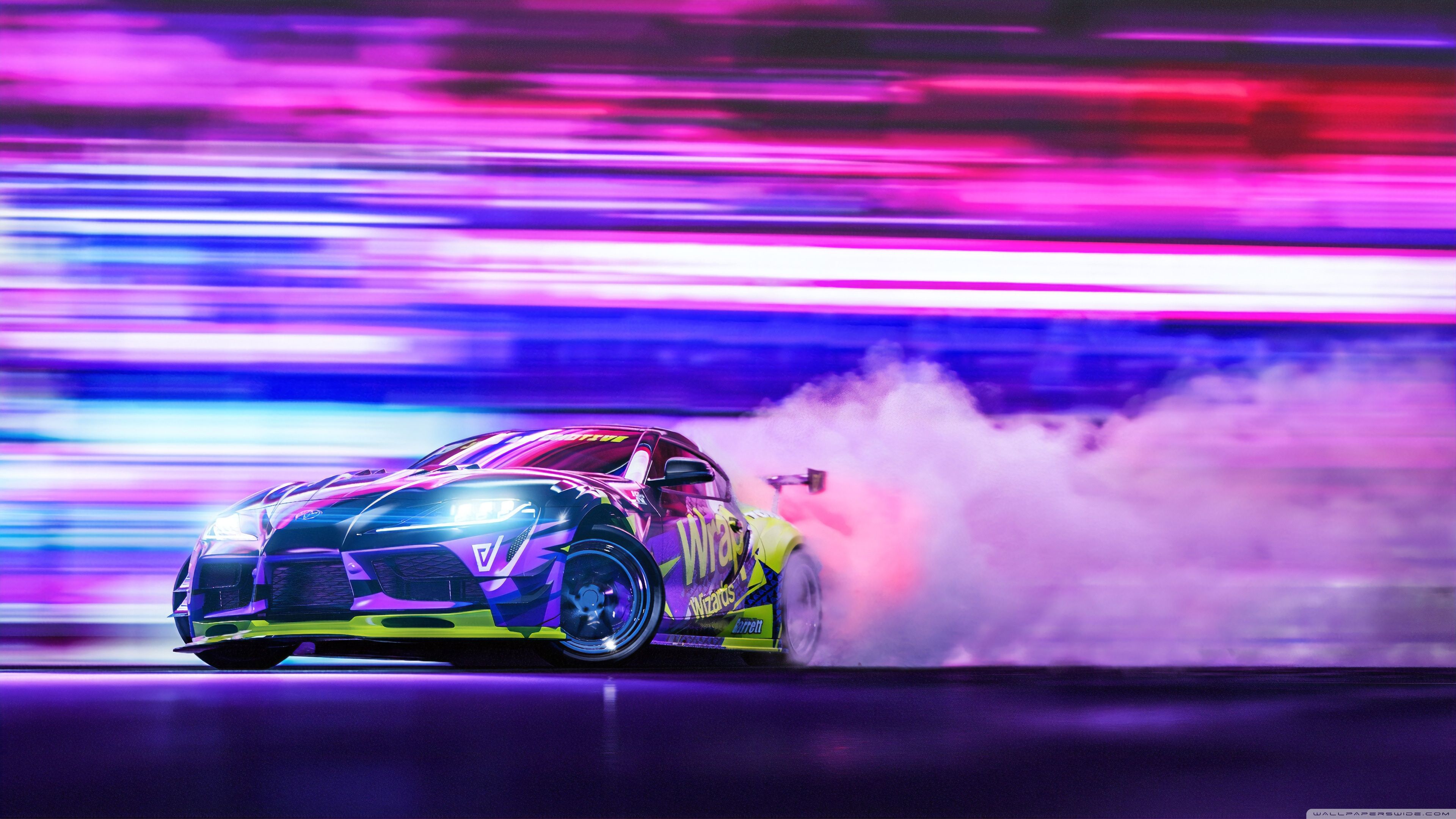 3840x2160 Toyota Supra Car Racing Drift Night 4K UHD Wallpaper for UltraHD Desktop and TV : Widescreen and UltraWide Display : Dual Monitor : Smartphone and Tablet Devices