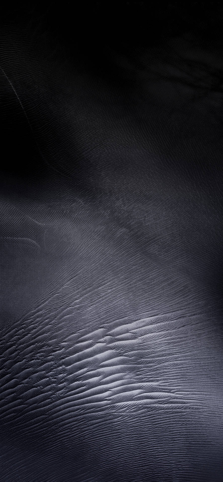 887x1920 Download Minimalist Soft Leather Wrinkle Dark Mode Wallpaper