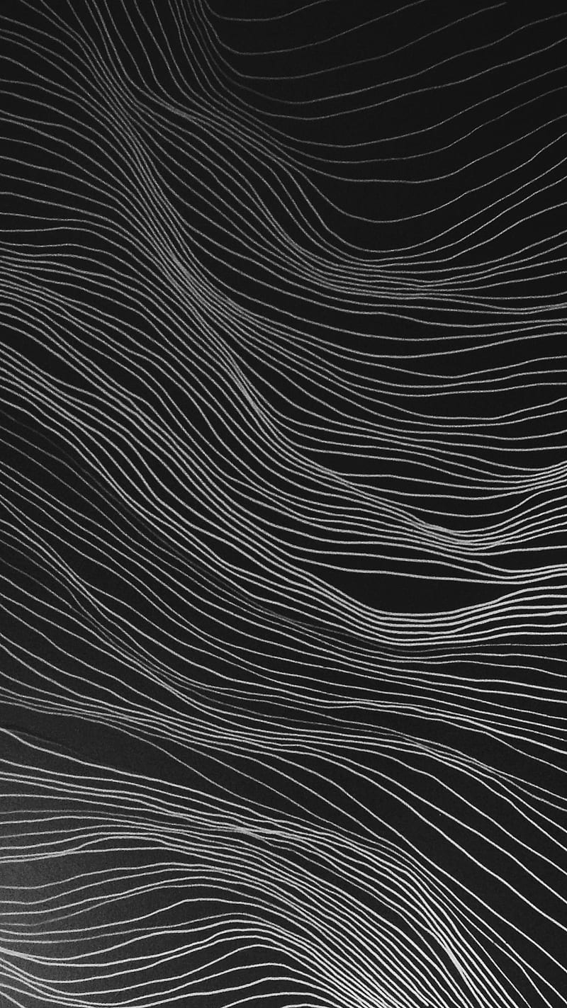 800x1423 Landscape Lines, 3D, abstract, art, black, curves, dark, minimal, soft, HD phone wallpaper