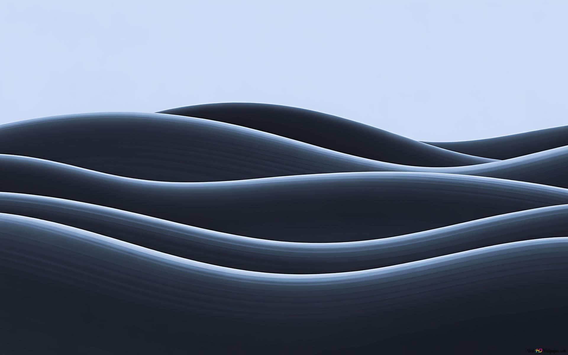 1920x1200 Soft Minimal Dark Waves 4K wallpaper download