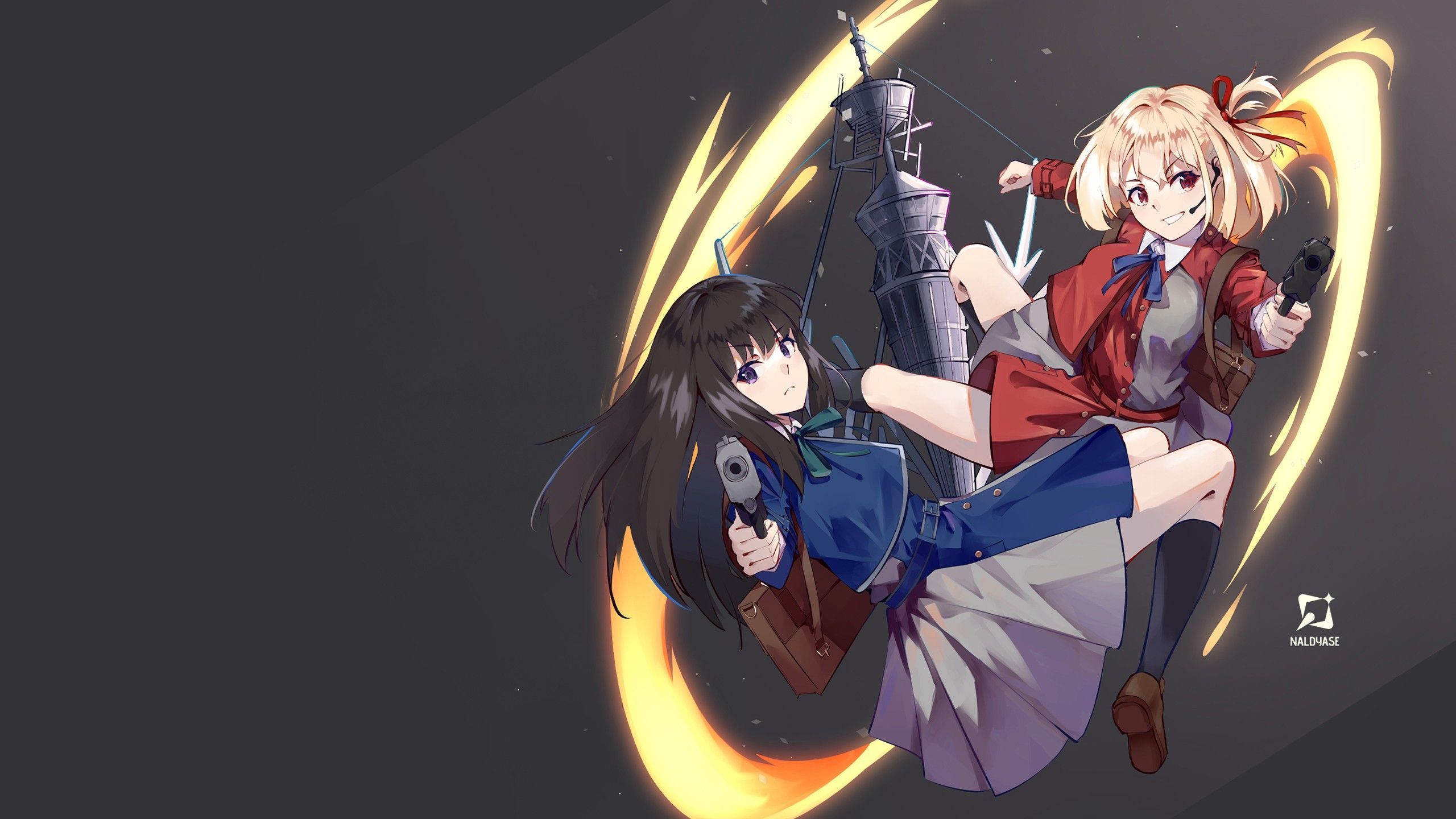2560x1440 Takina Inoue Chisato Nishikigi HD Lycoris Recoil Wallpaper