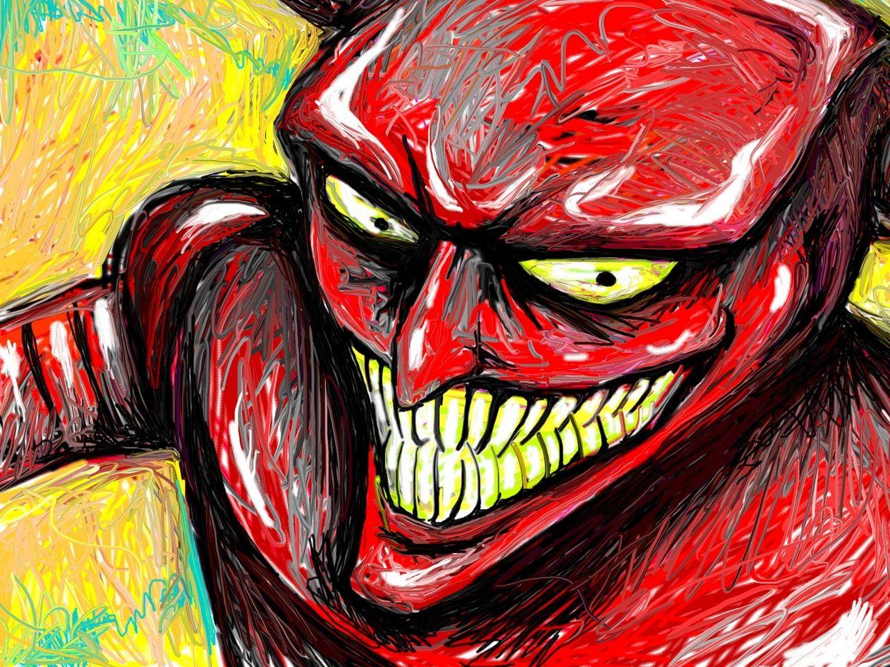 1280x960 Download wallpaper 1280x960 robot devil, futurama, drawing, smile