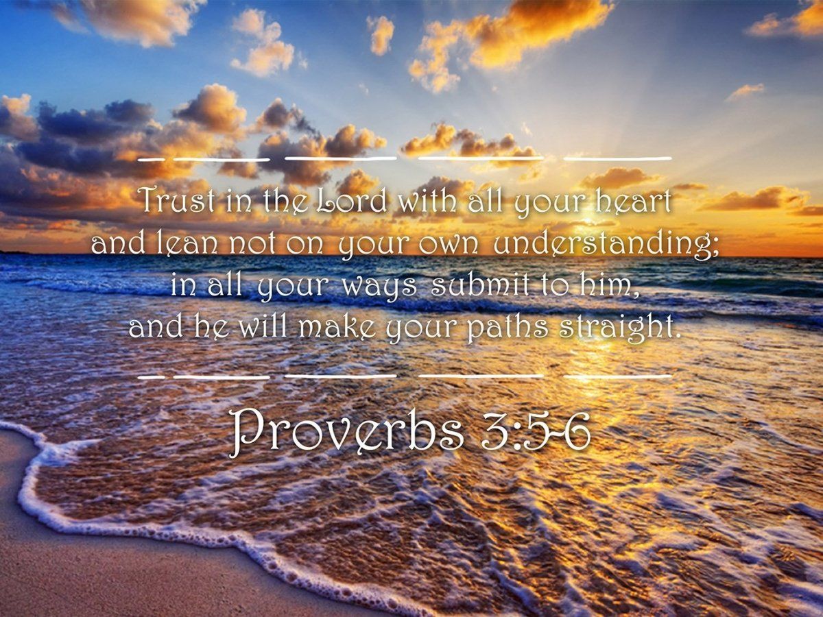 1200x900 Proverbs 3:5 6 'Trust In The Lord With All Your Heart' Bible Verse Canvas Wall Art