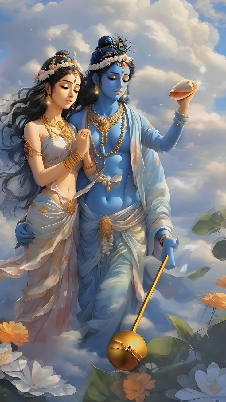 736x1307 radha krishna HD wallpaper 1080p