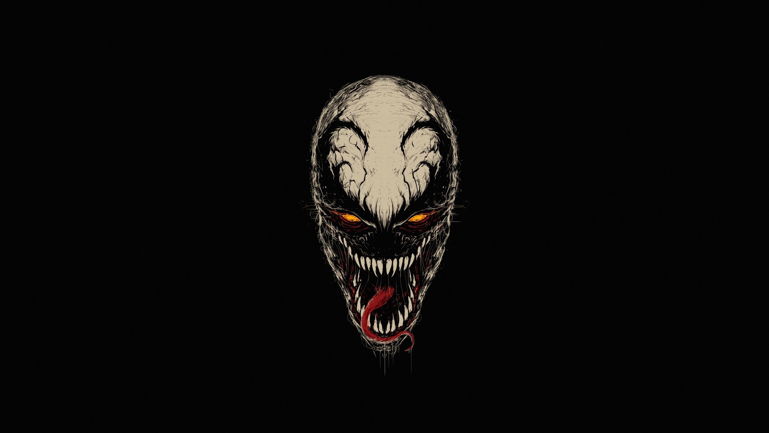 2560x1440 Venom Minimal Art 1440P Resolution Wallpaper, HD
