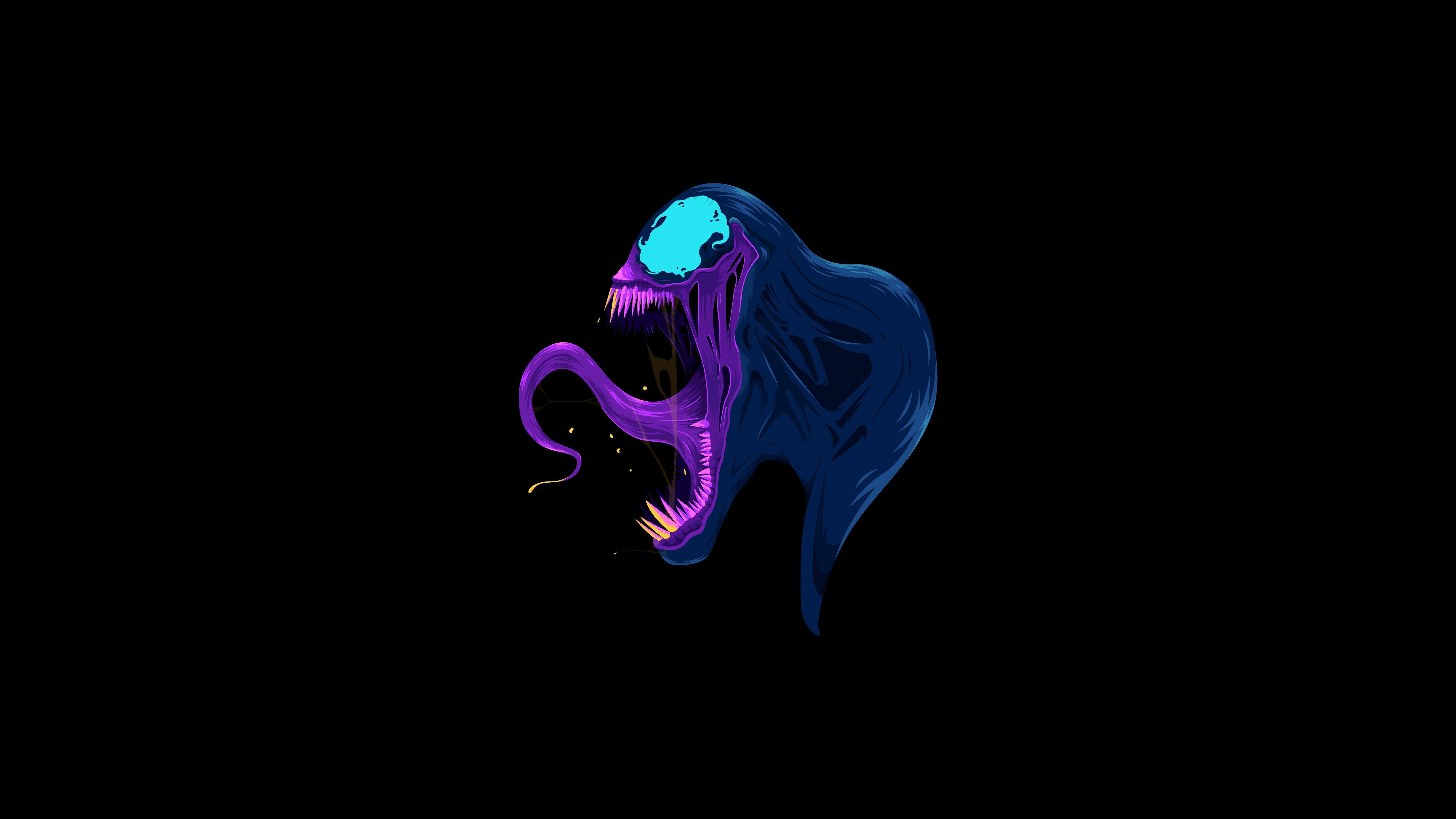 5120x2880 Venom Minimalist illustration art Wallpaper 5k Ultra HD
