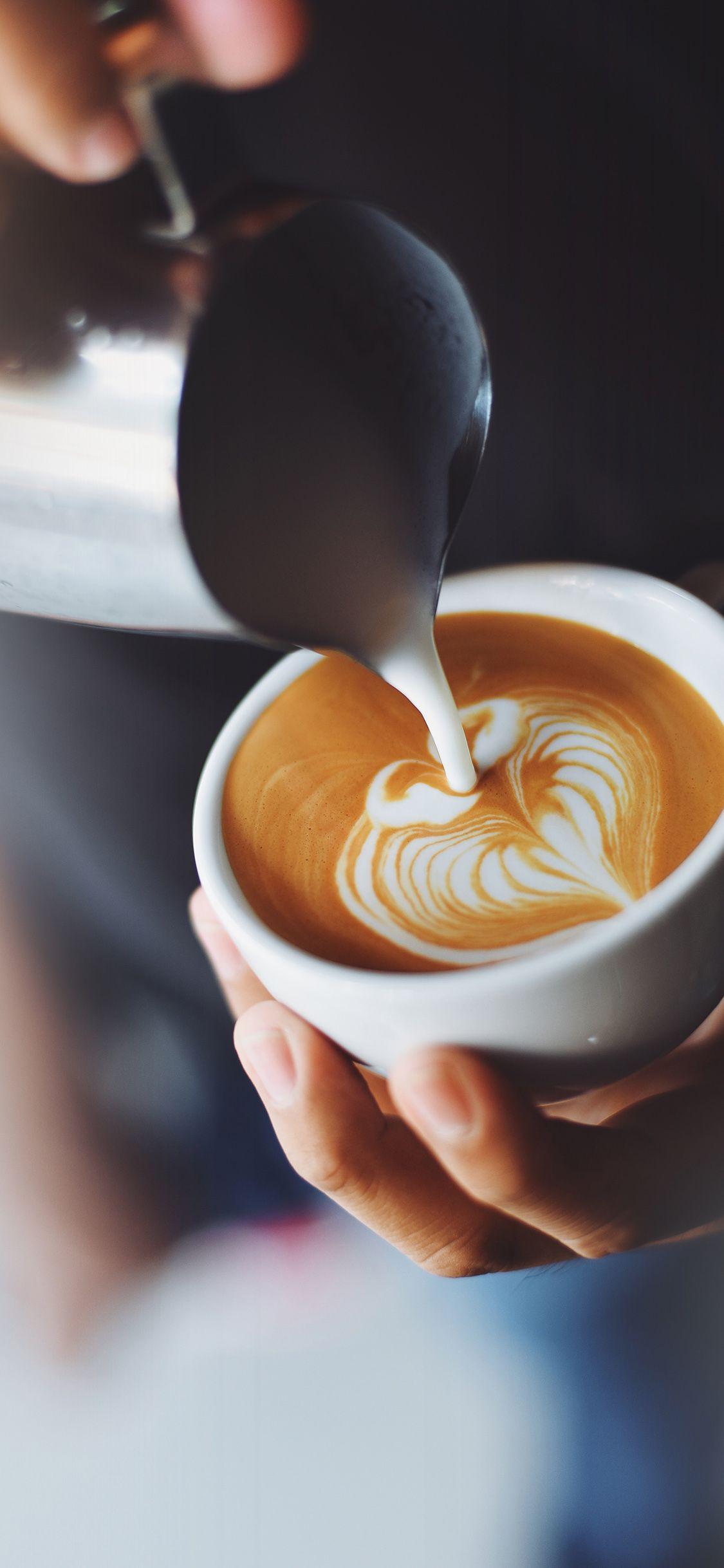 1125x2436 iPhone X Latte Art, HD Wallpaper & background Download