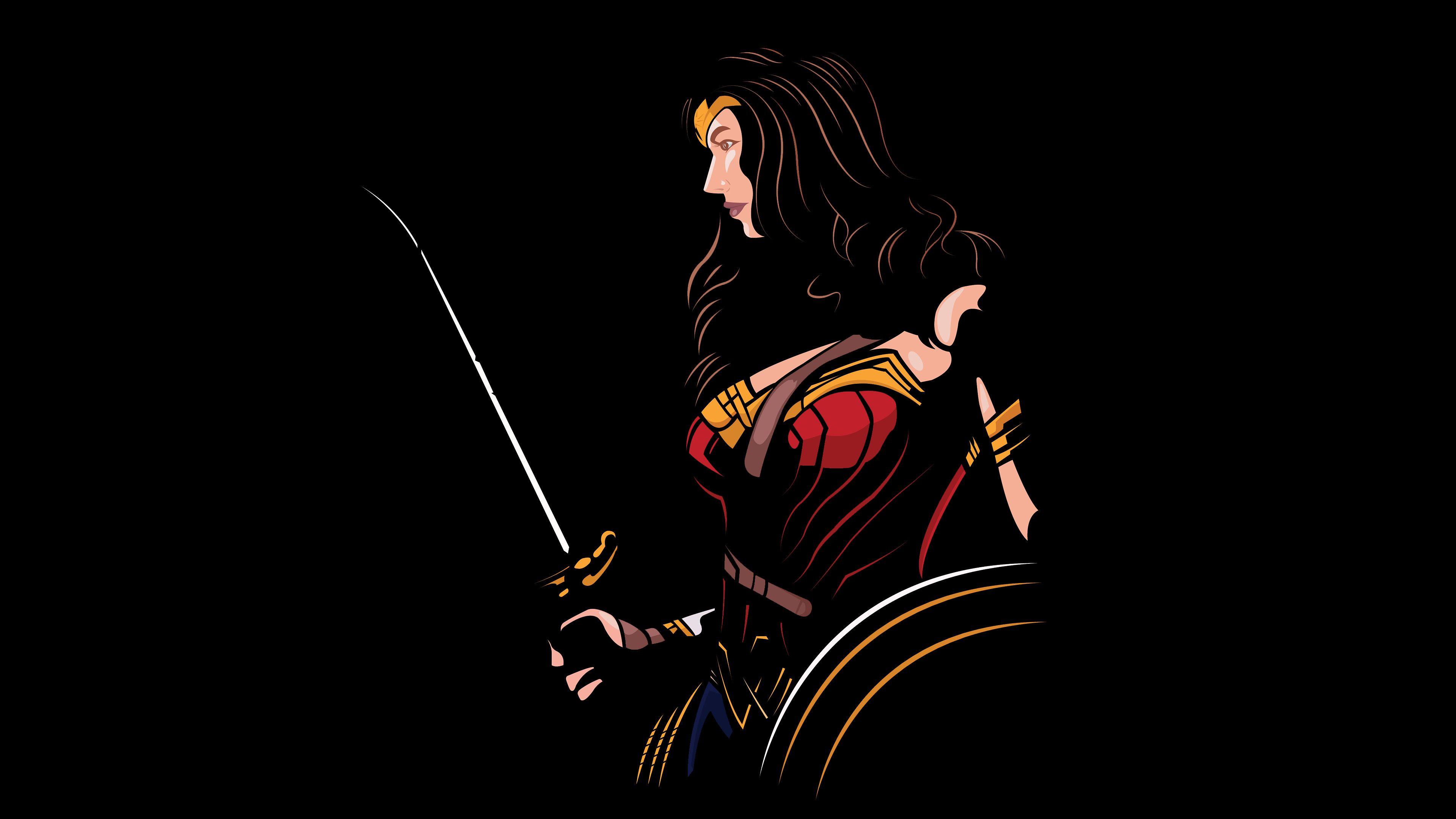 3840x2160 Wallpaper 4k Wonder Woman 4k Minimalism 4k Wallpaper, Artist
