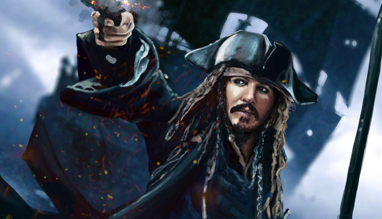 1336x768 Jack Sparrow 5k Artwork Laptop HD HD 4k Wallpaper
