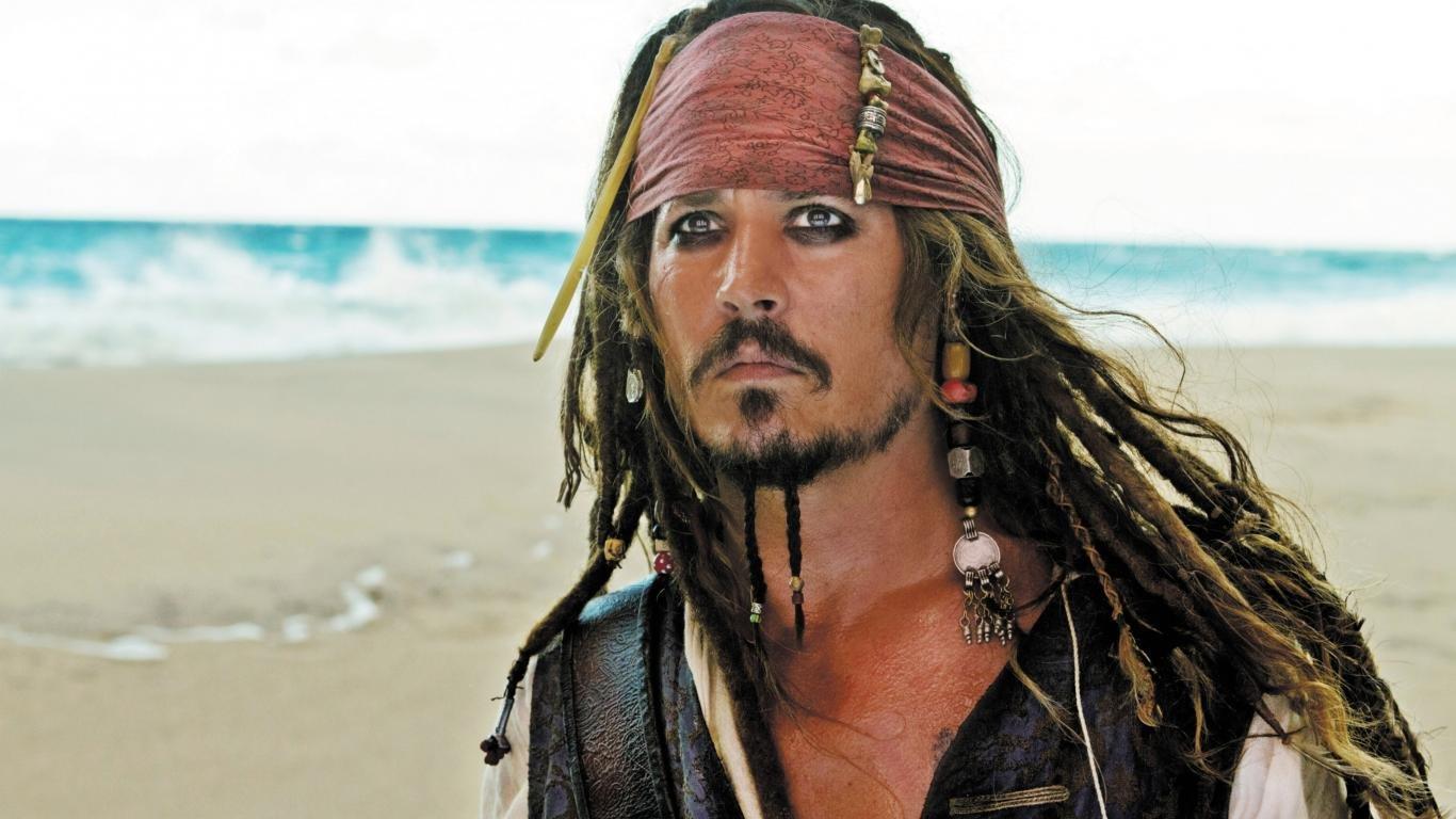 1366x768 Captain Jack Sparrow wallpaper 1366x768 (laptop) desktop background