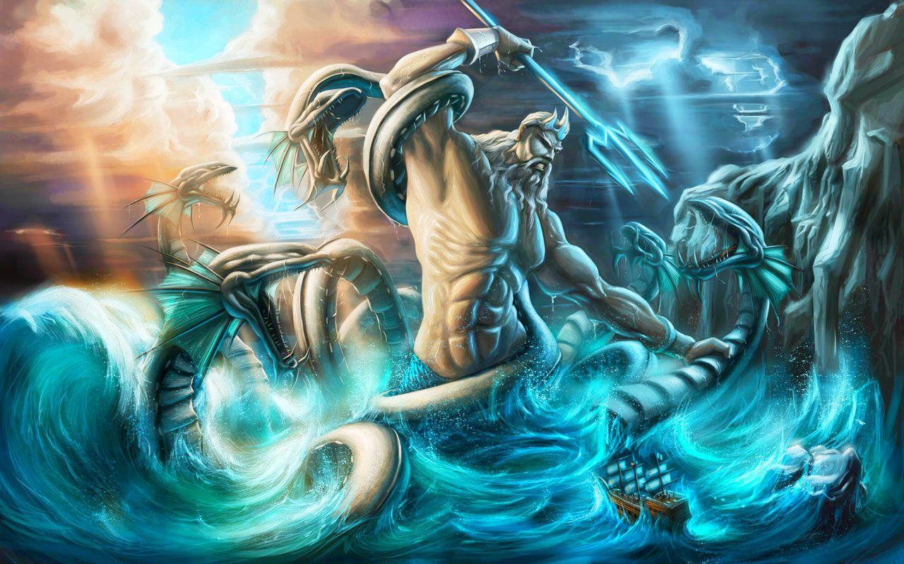 1280x799 Poseidon Wallpaper HD Mitologia Griega, Download Wallpaper