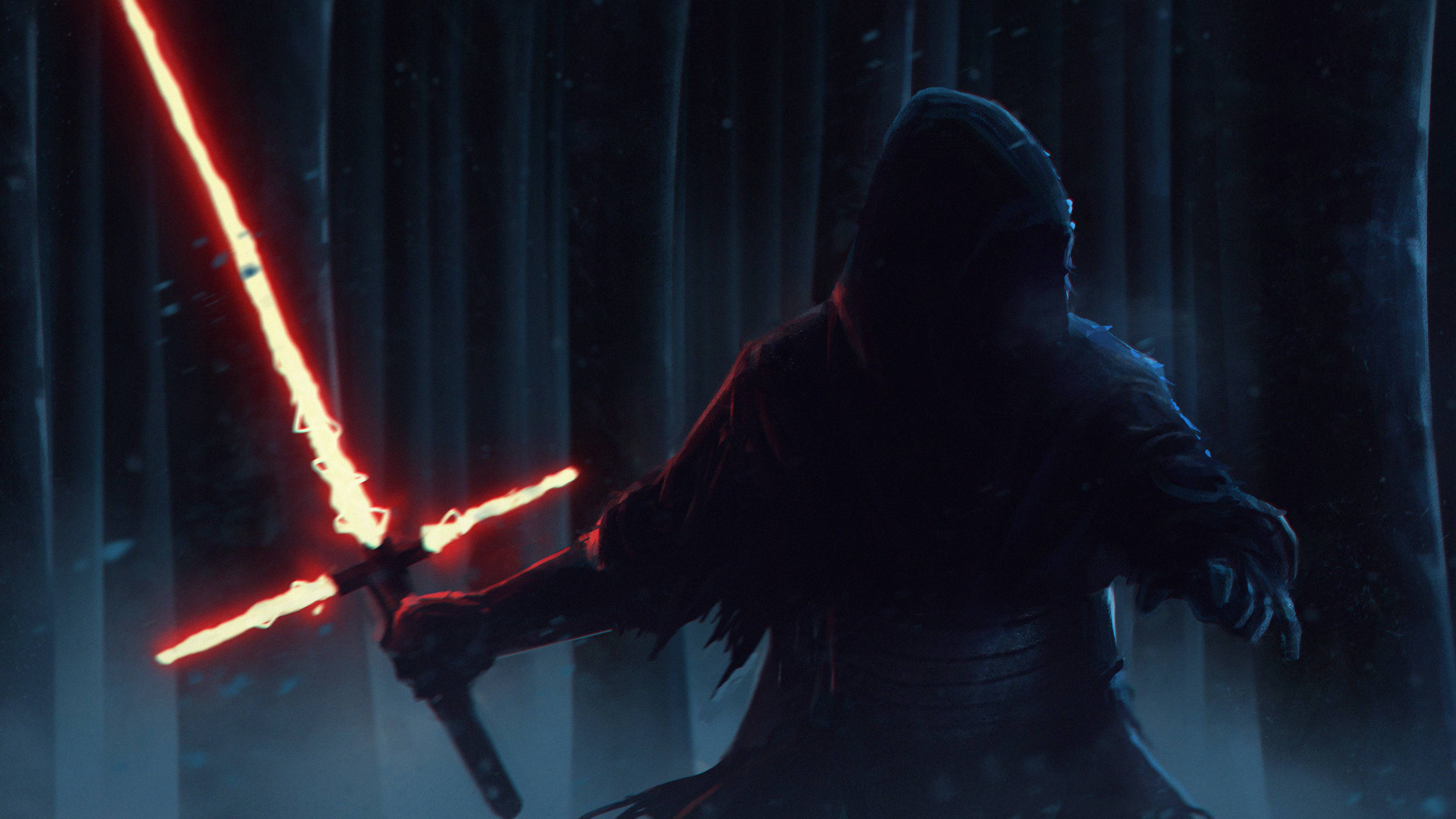 3840x2160 Kylo Ren Star Wars Force Awakens Artwork 4K Wallpaper