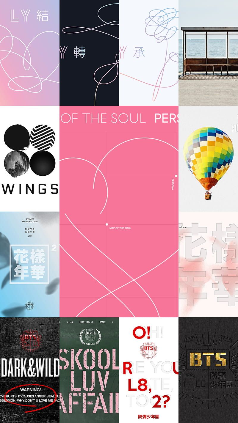 800x1423 BTS Albums, dark and wild, love yourself, person, skool luv affair, wings, you never walk alone, HD phone wallpaper