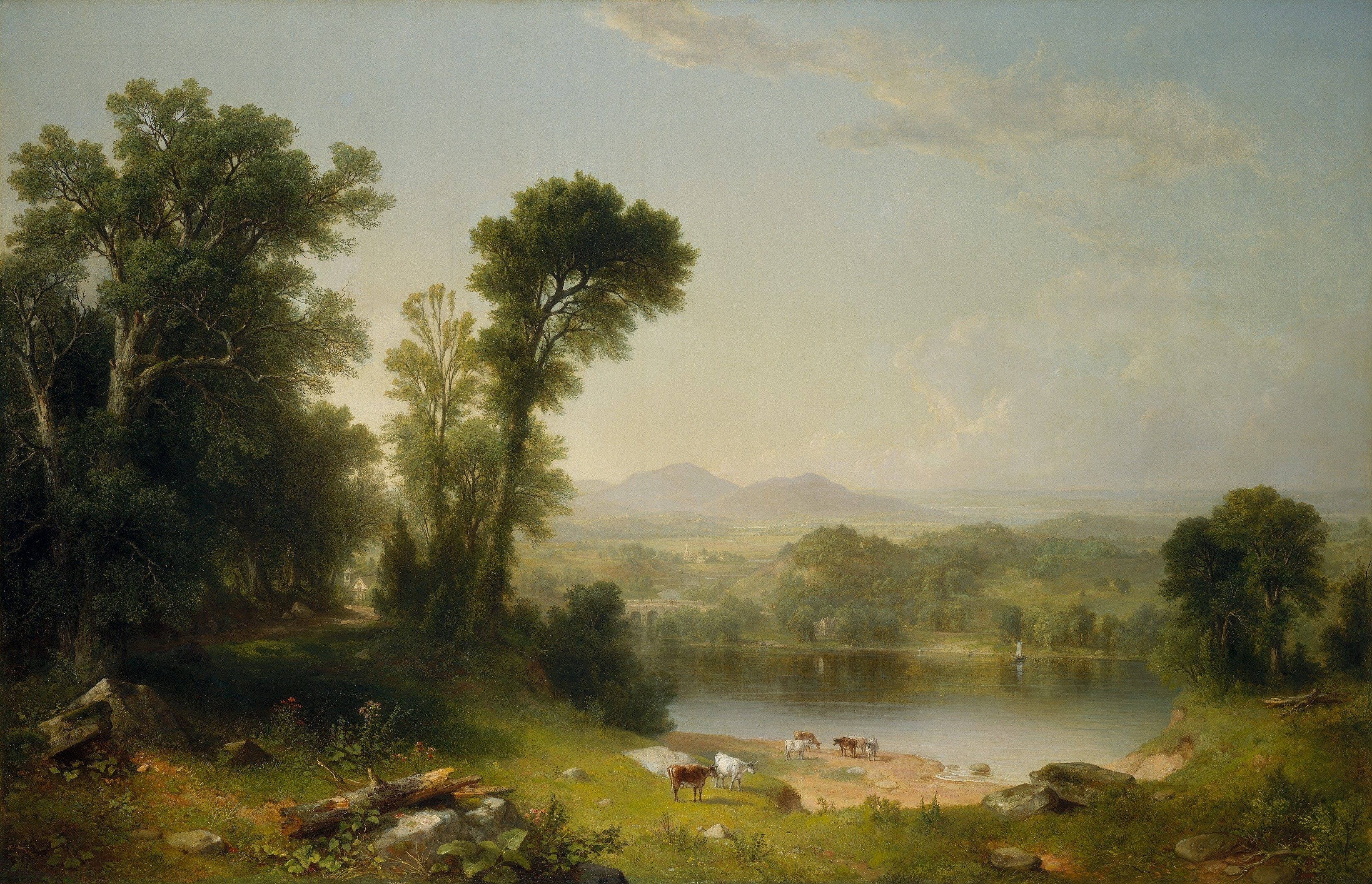 3294x2122 Pastoral Landscape 1861 Asher Brown