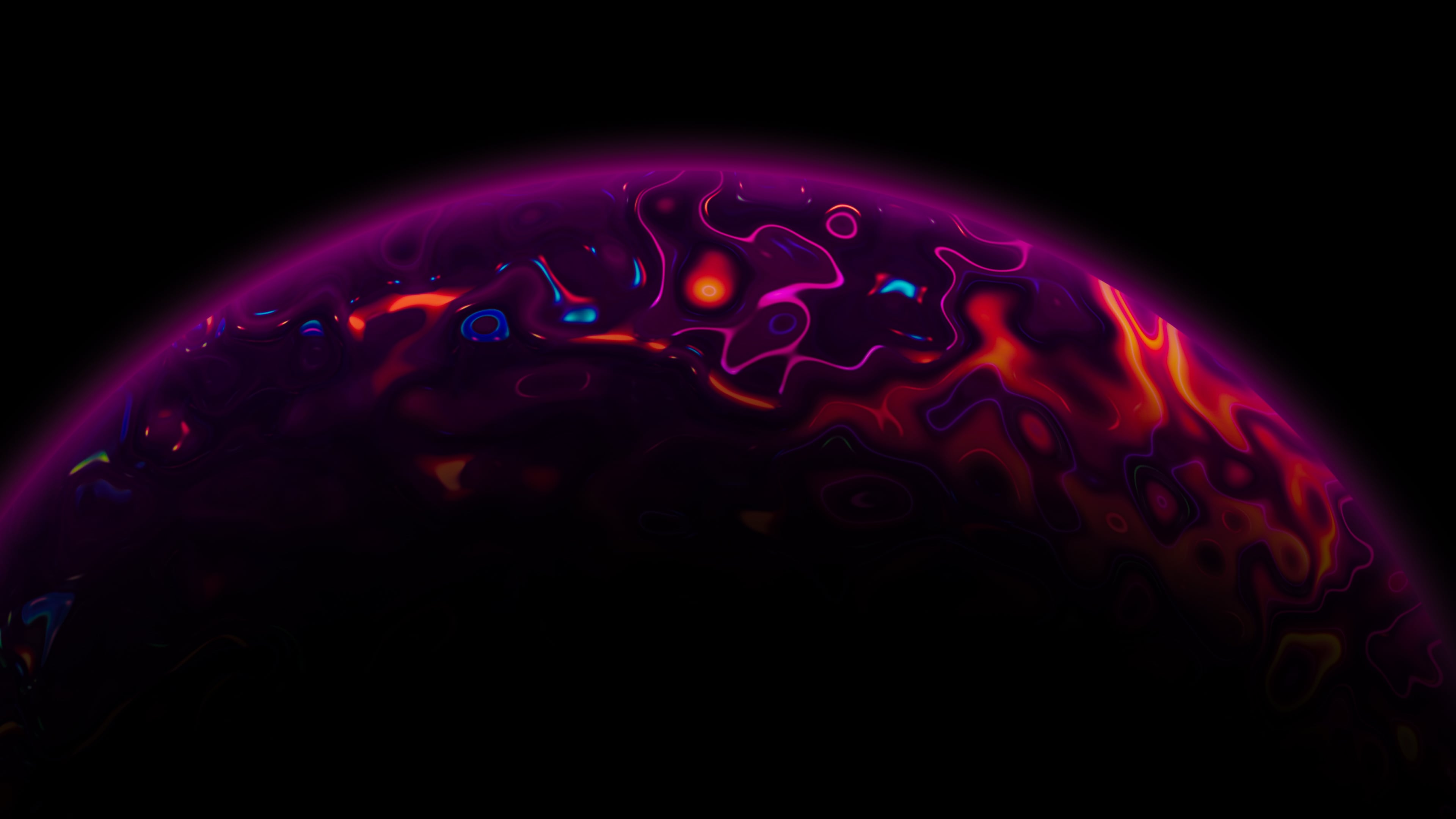3840x2160 Lava Planet abstract Wallpaper 4k for Desktop