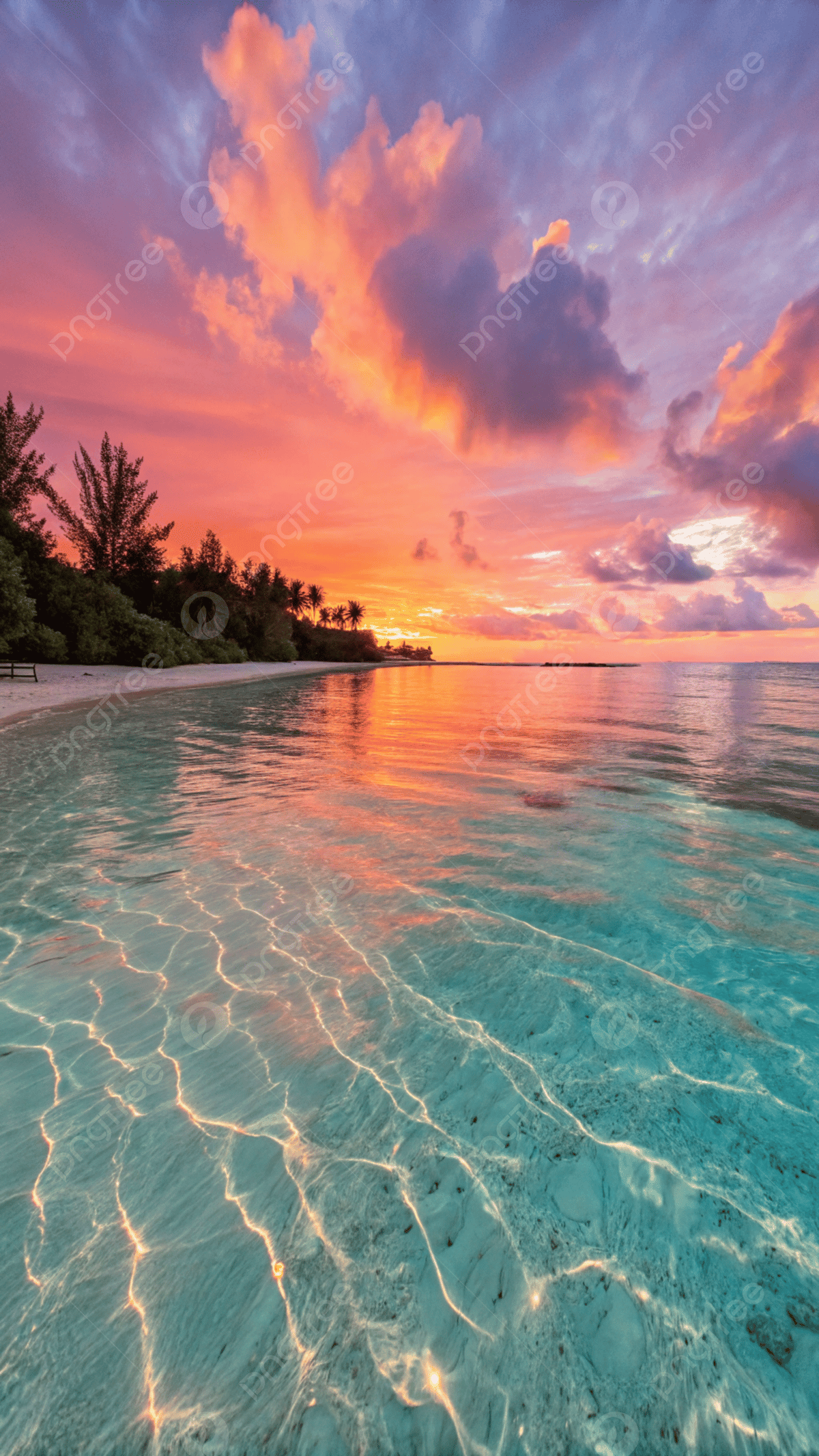 1200x2133 Ocean Sunset Wallpaper Background Image, HD Picture and Wallpaper For Free Download