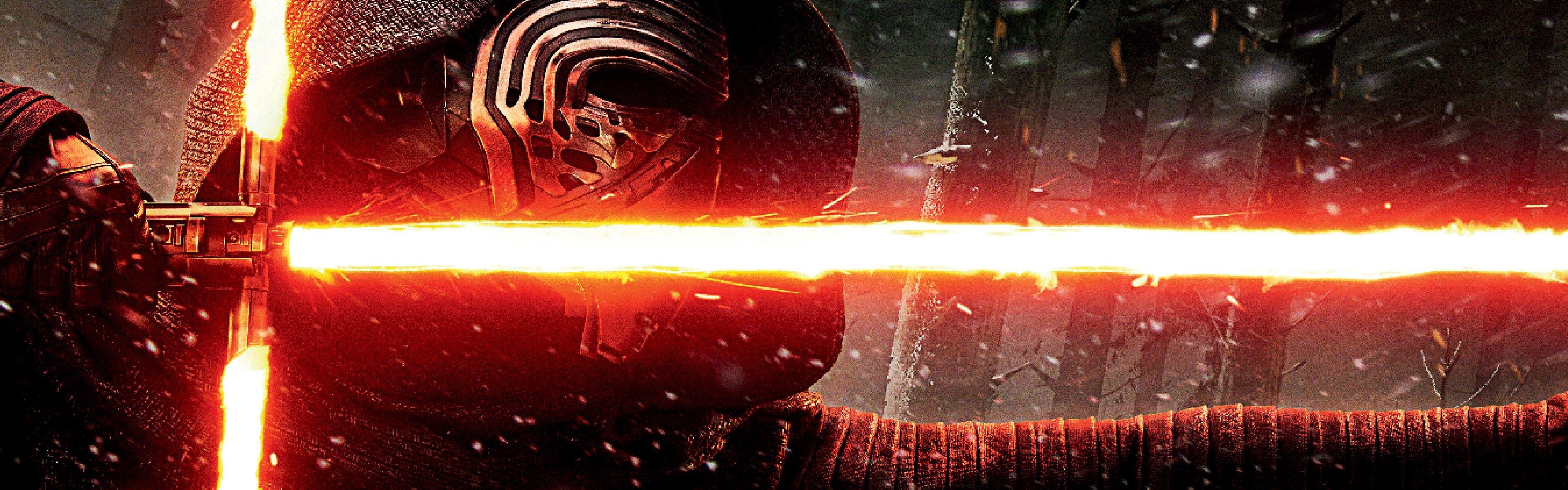 3840x1200 Kylo Ren lightsaber Wallpaper 4k Ultra HD