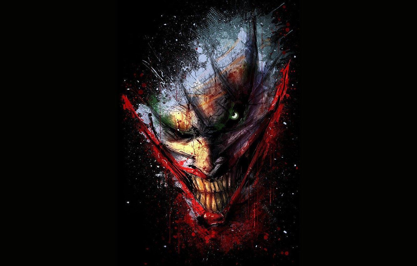 1332x850 Wallpaper look, smile, teeth, Clown, grin, evil image for desktop, section фантастика