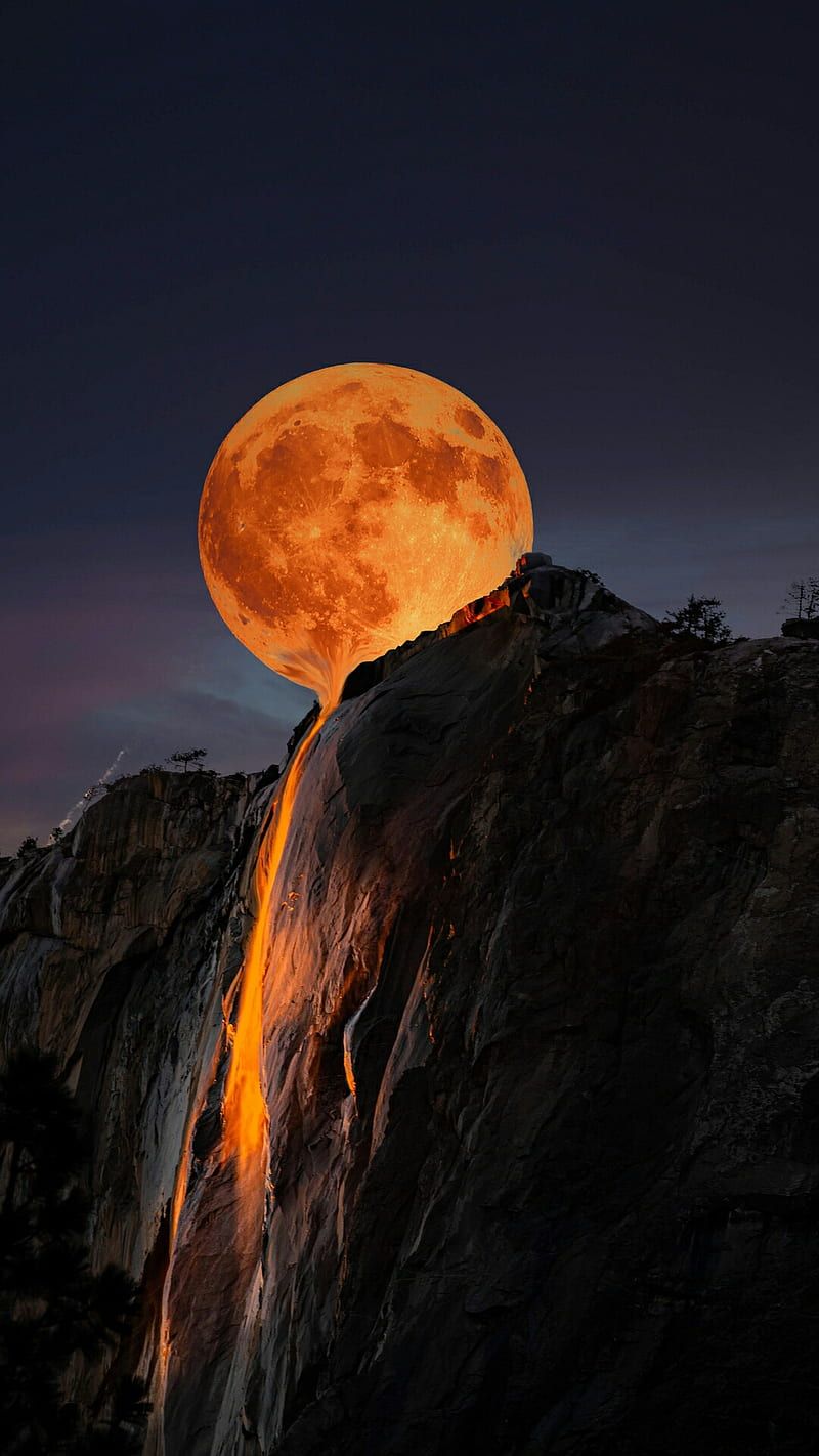 800x1422 Lava Moon Earth, lakes, mountain, mountains, sun, HD phone wallpaper