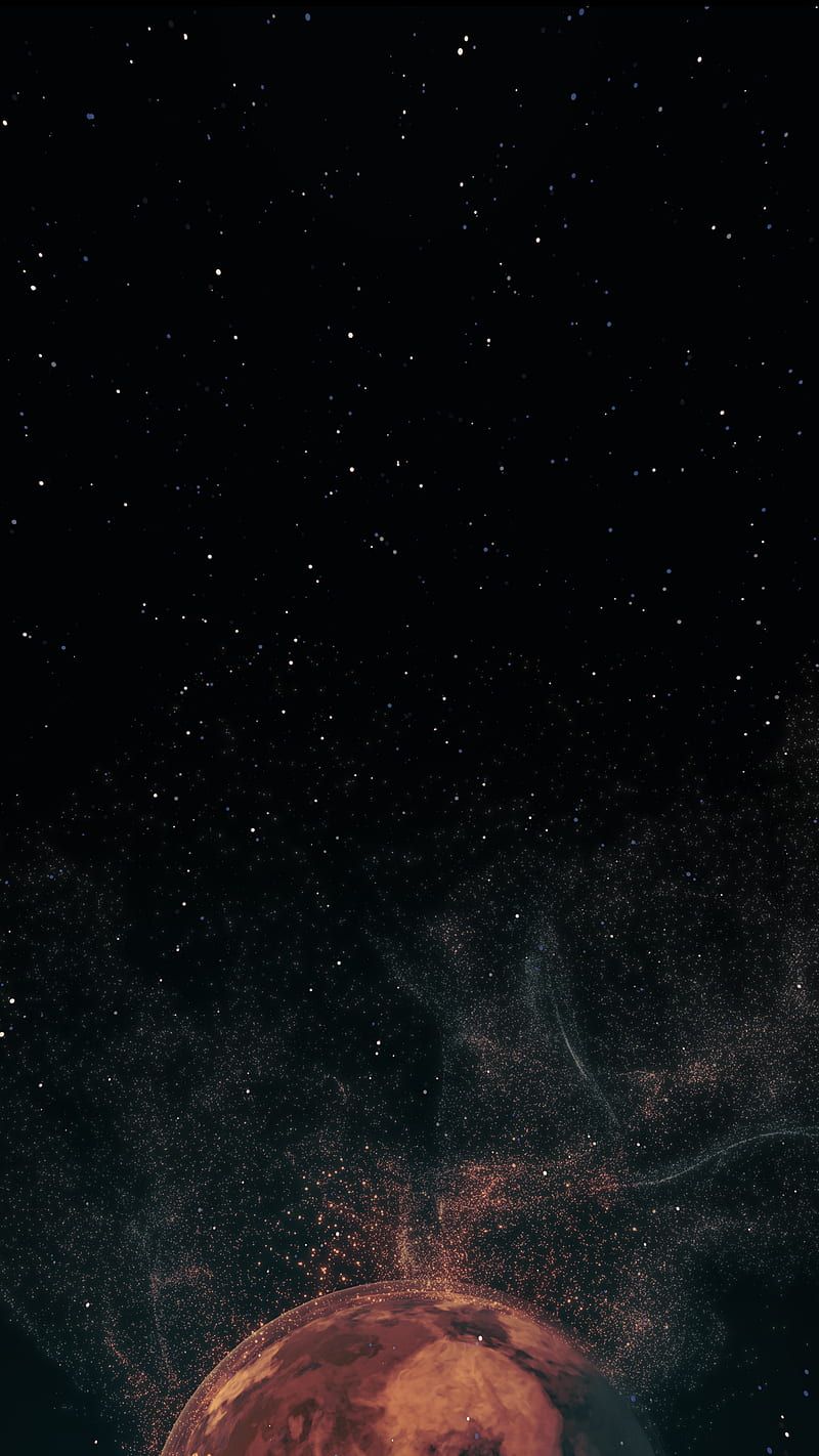 800x1422 Lava Planet, Bertil, black, dark, erupting, stars, sun, universe, HD phone wallpaper