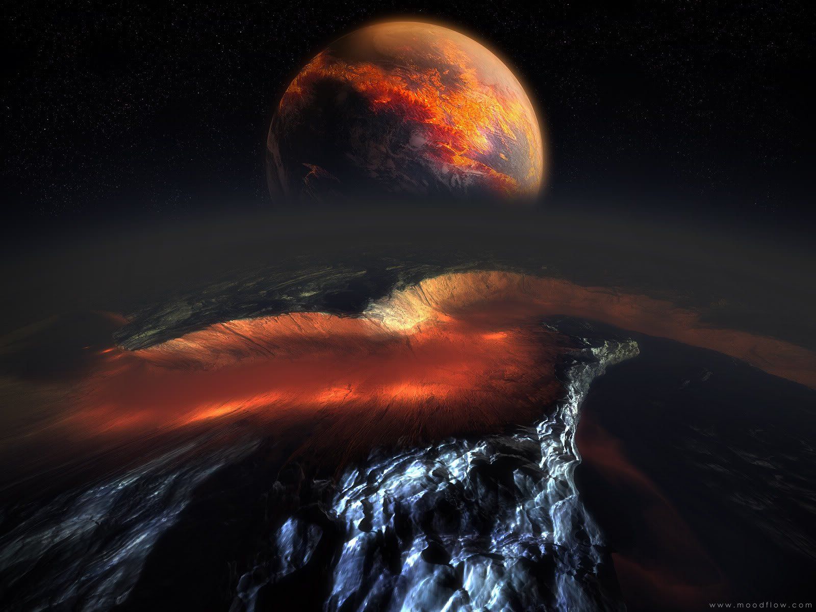 1600x1200 Bleach Sci Fi Planet HD Wallpaper: A Cosmic Wonderland