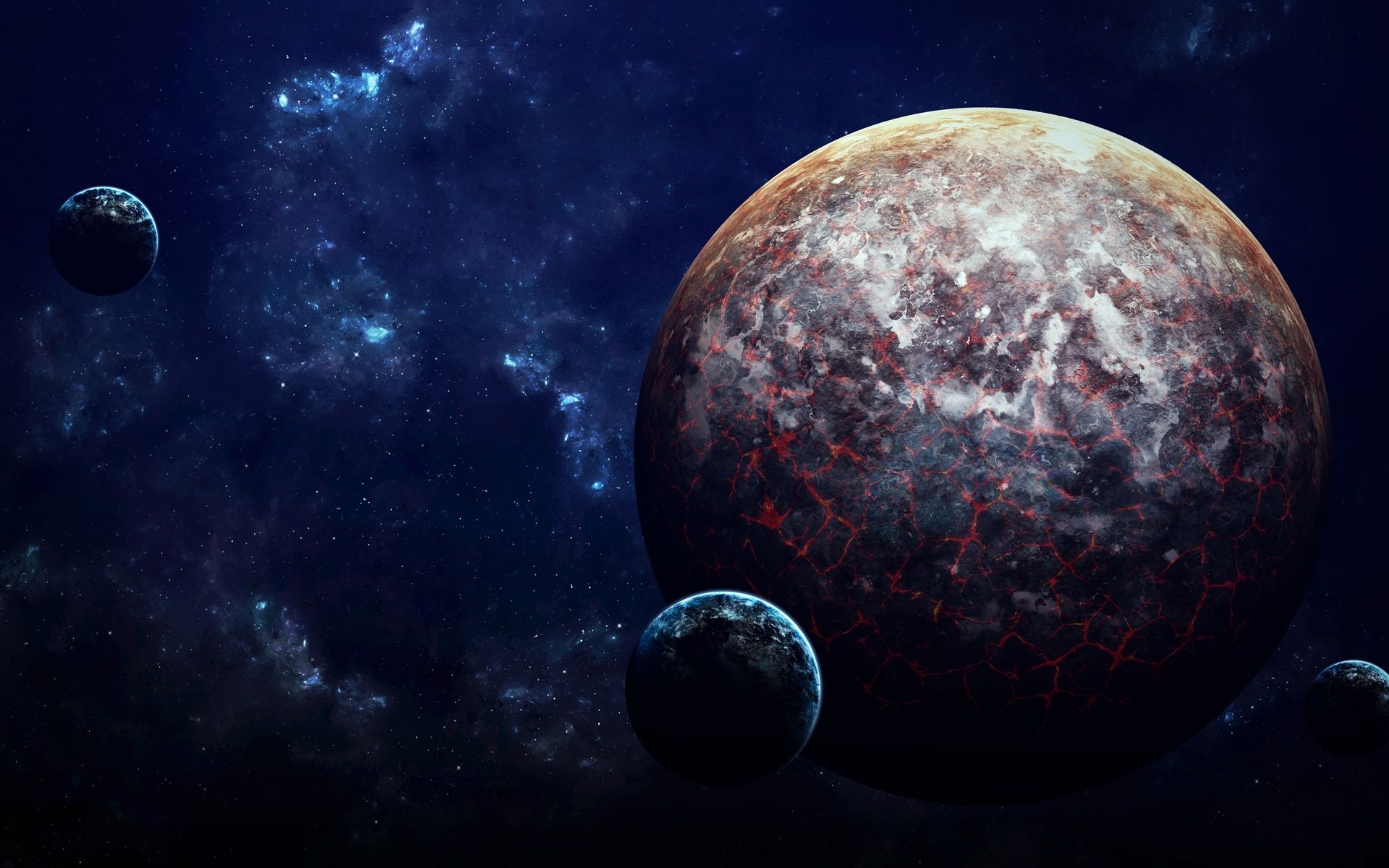 1920x1200 Wallpaper Planets, Lava, Sci Fi, Space 3840x2160 UHD 4K Picture, Image