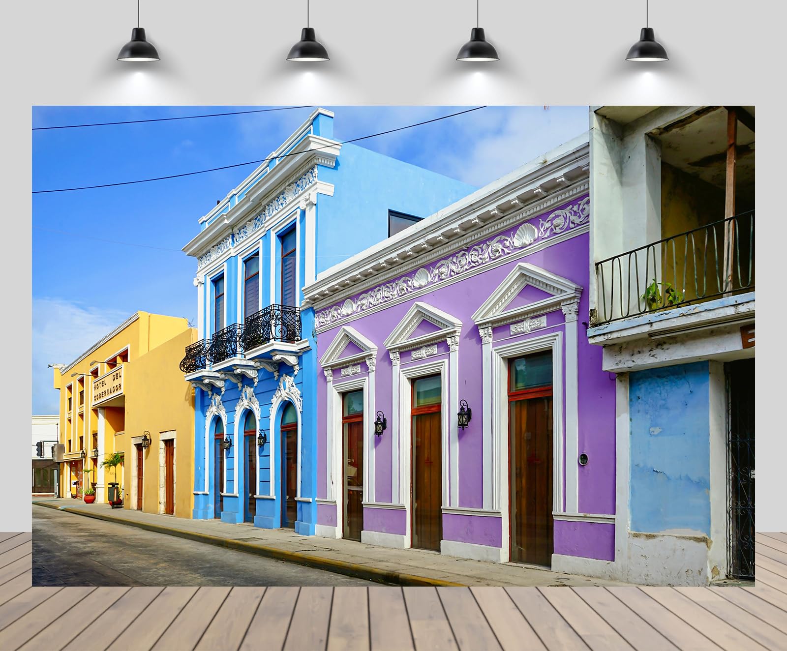 1600x1324 Amazon.com : CHNYWORK 7x5ft Mexico Street Backdrop Colorful Restored Heritage Houses Merida Center Street Background Mexico Travel Theme Birthday Wedding Party Decor Portrait Photo Booth Studio Props Wallpaper