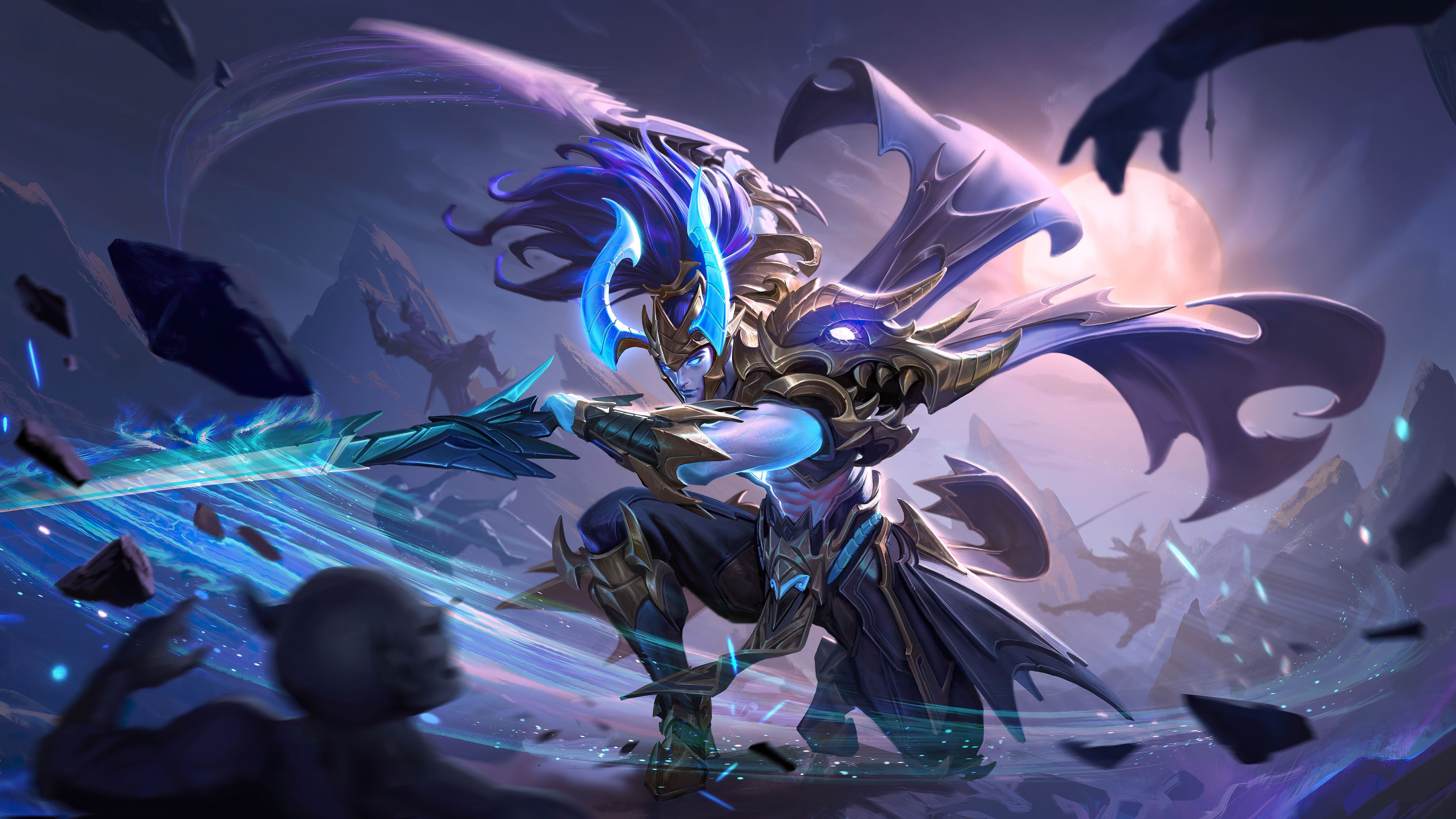 5120x2880 Cao Cao Dongfang Yao Dian Wei Dharma Cheng Yaojin Charlotte Athena Arthur 4K 5K HD Honor of Kings Wallpaper